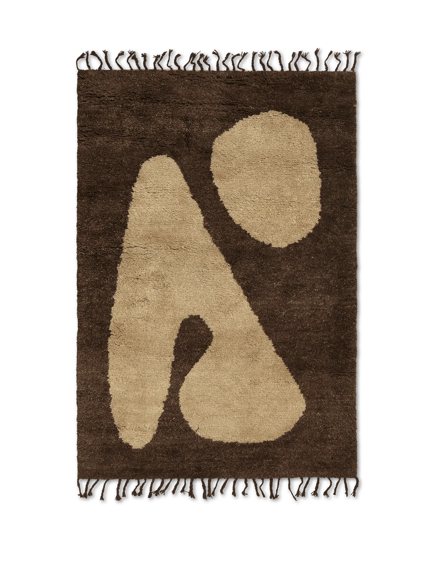 Abstract Rug - Brown, Wool