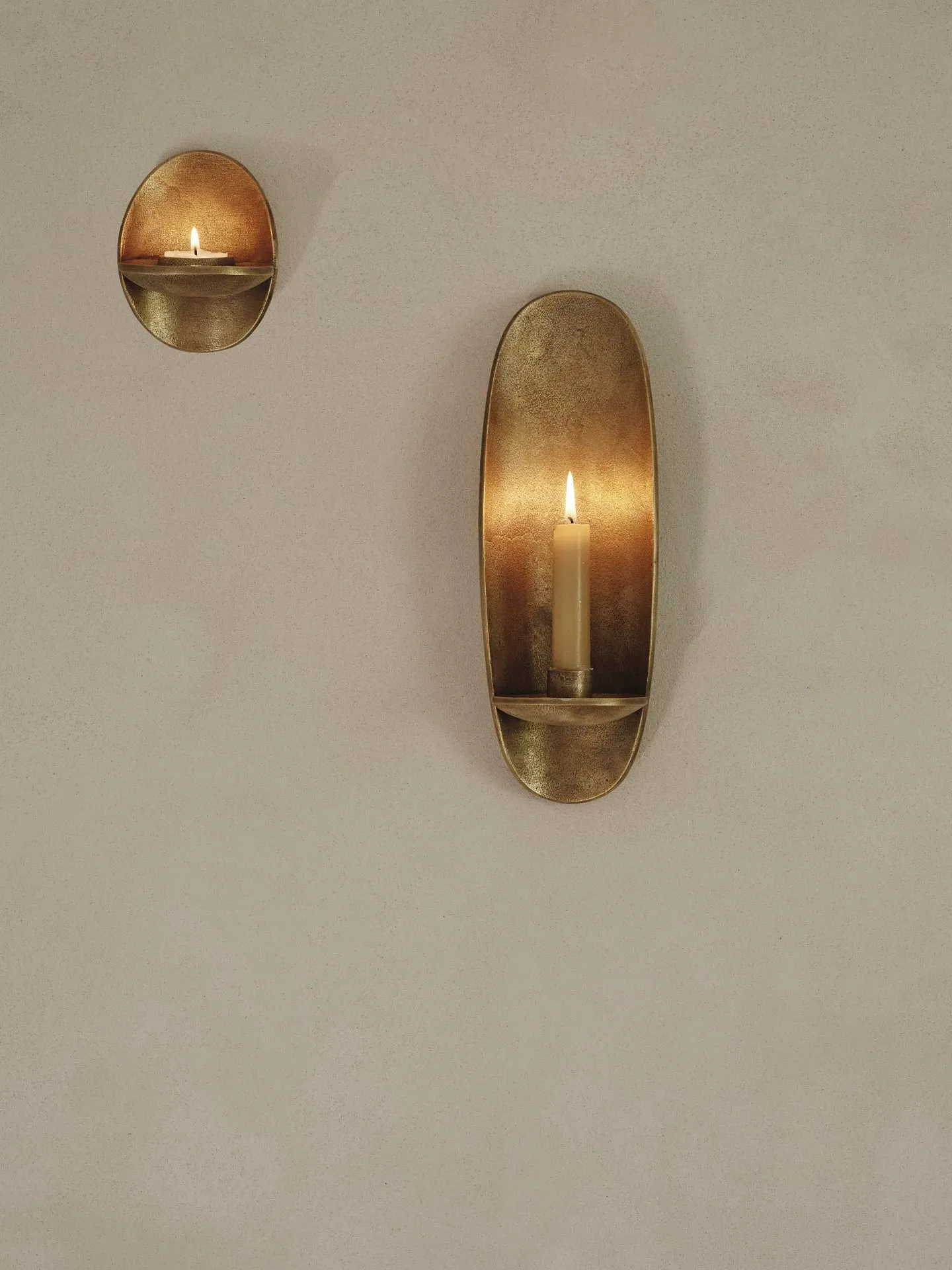 Agapé Wall Candle Holder - Brass