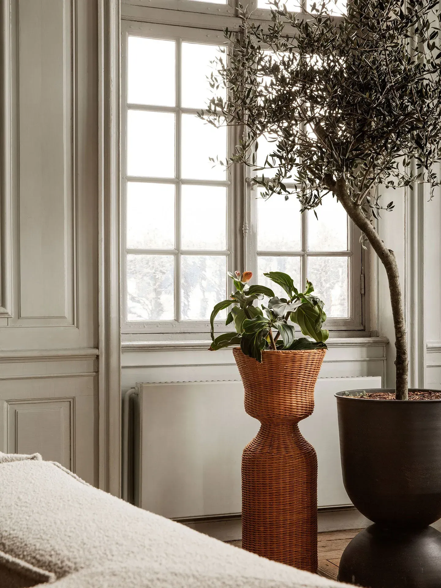 Agnes Tall Plant Stand - Natural, Rattan