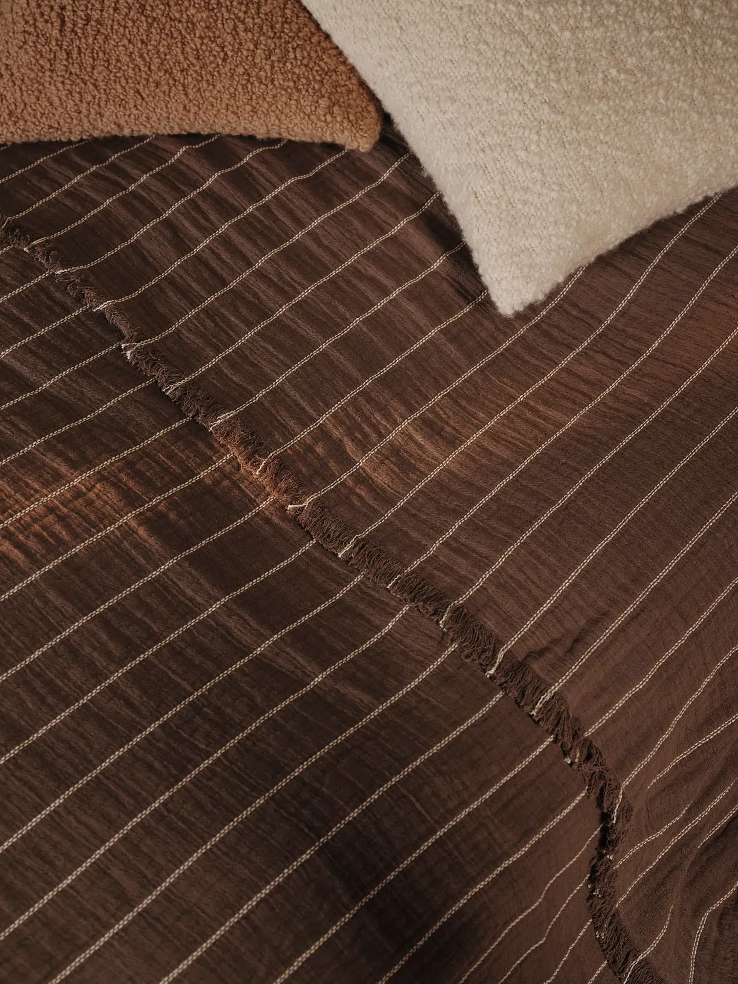 Aires Single Bedspread - Stone, Organic Cotton