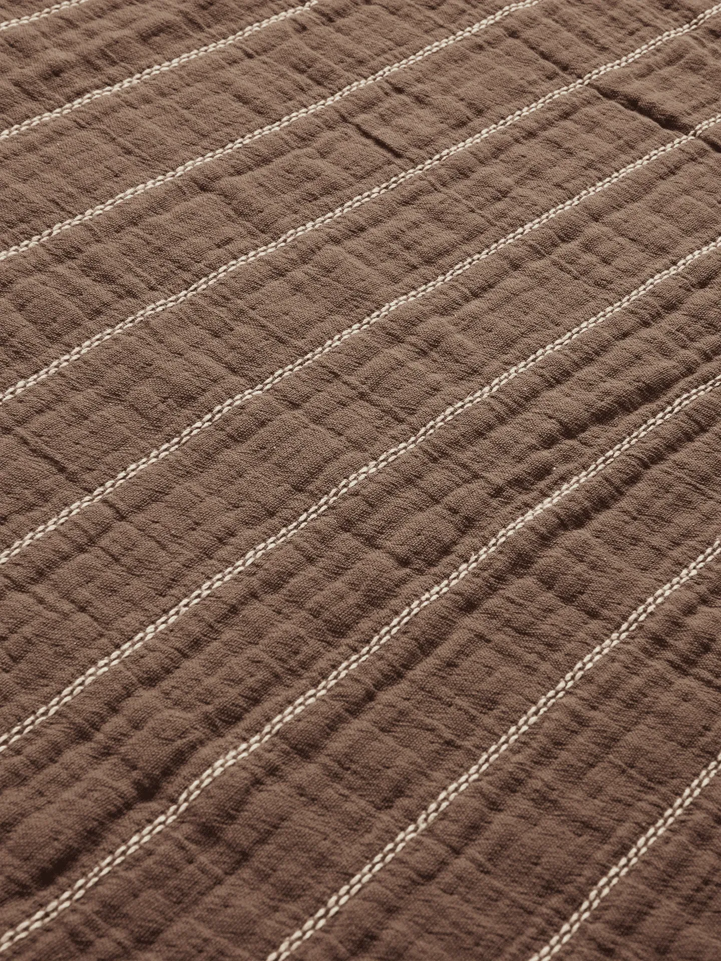 Aires Single Bedspread - Stone, Organic Cotton