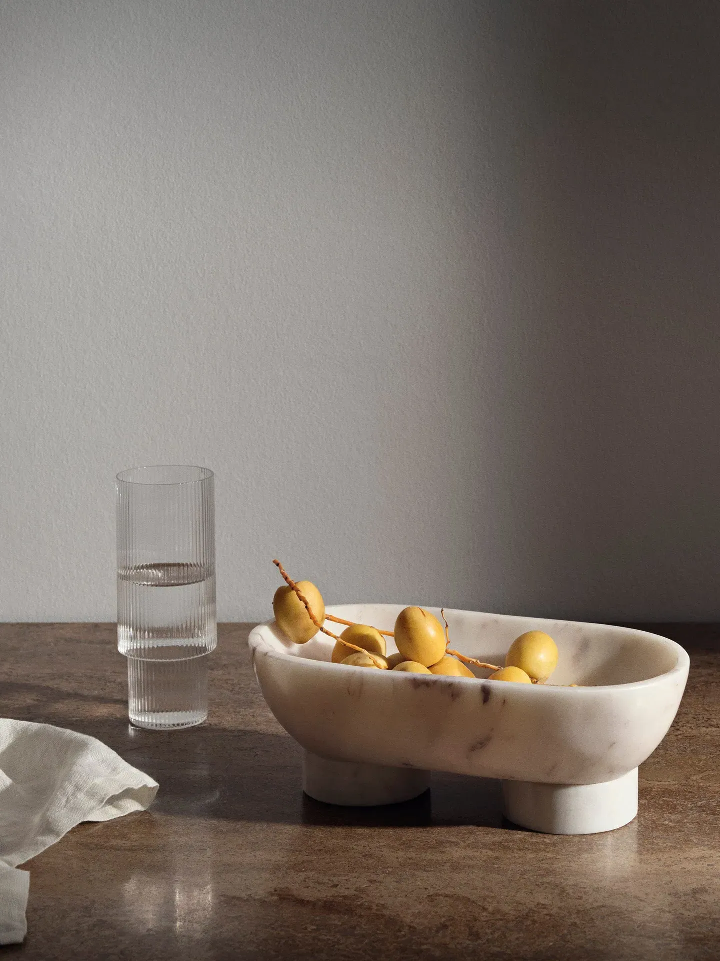 Alza Bowl - White, Marble
