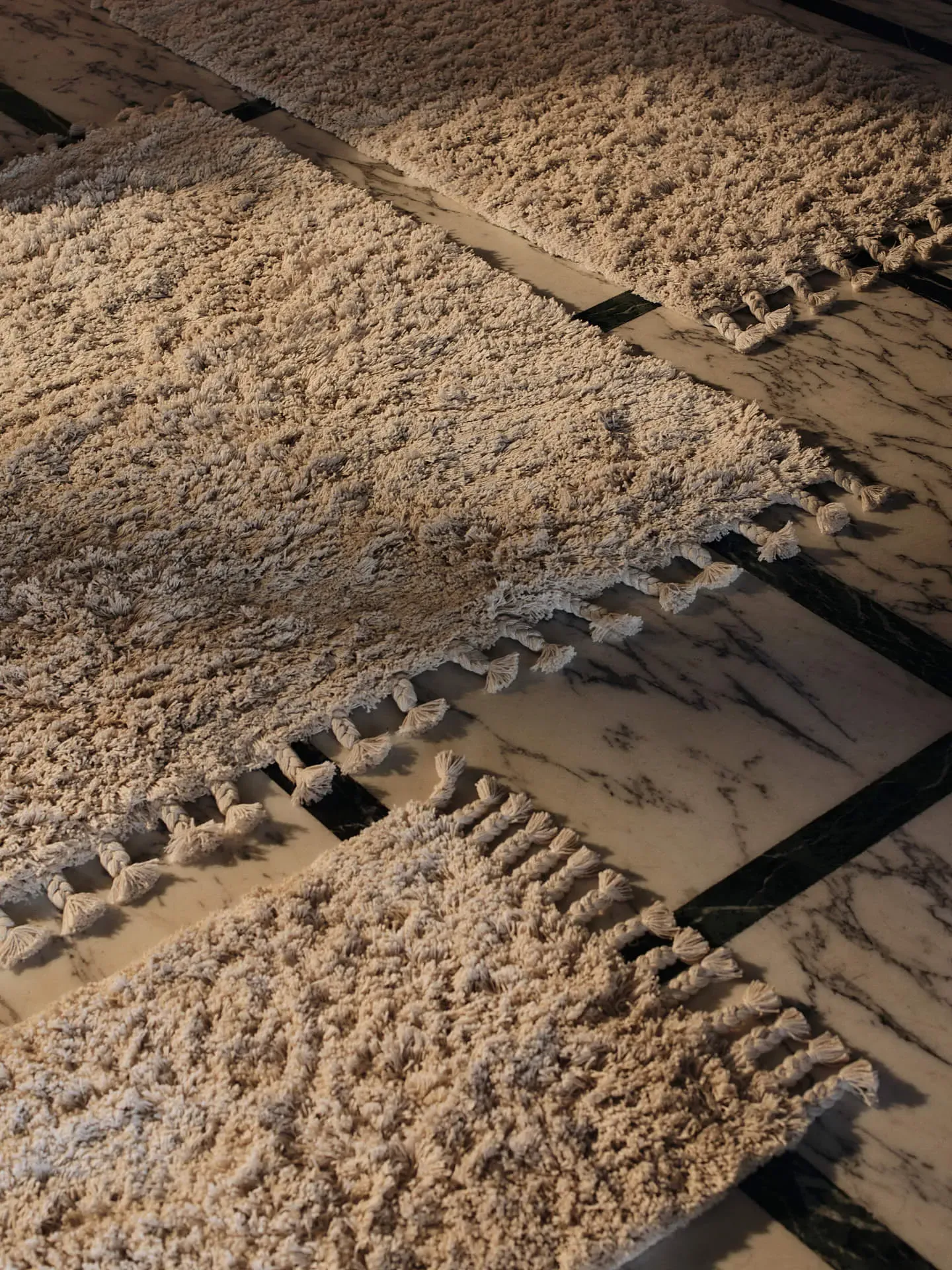 Amass Long Pile Rug - Off-White, Cotton