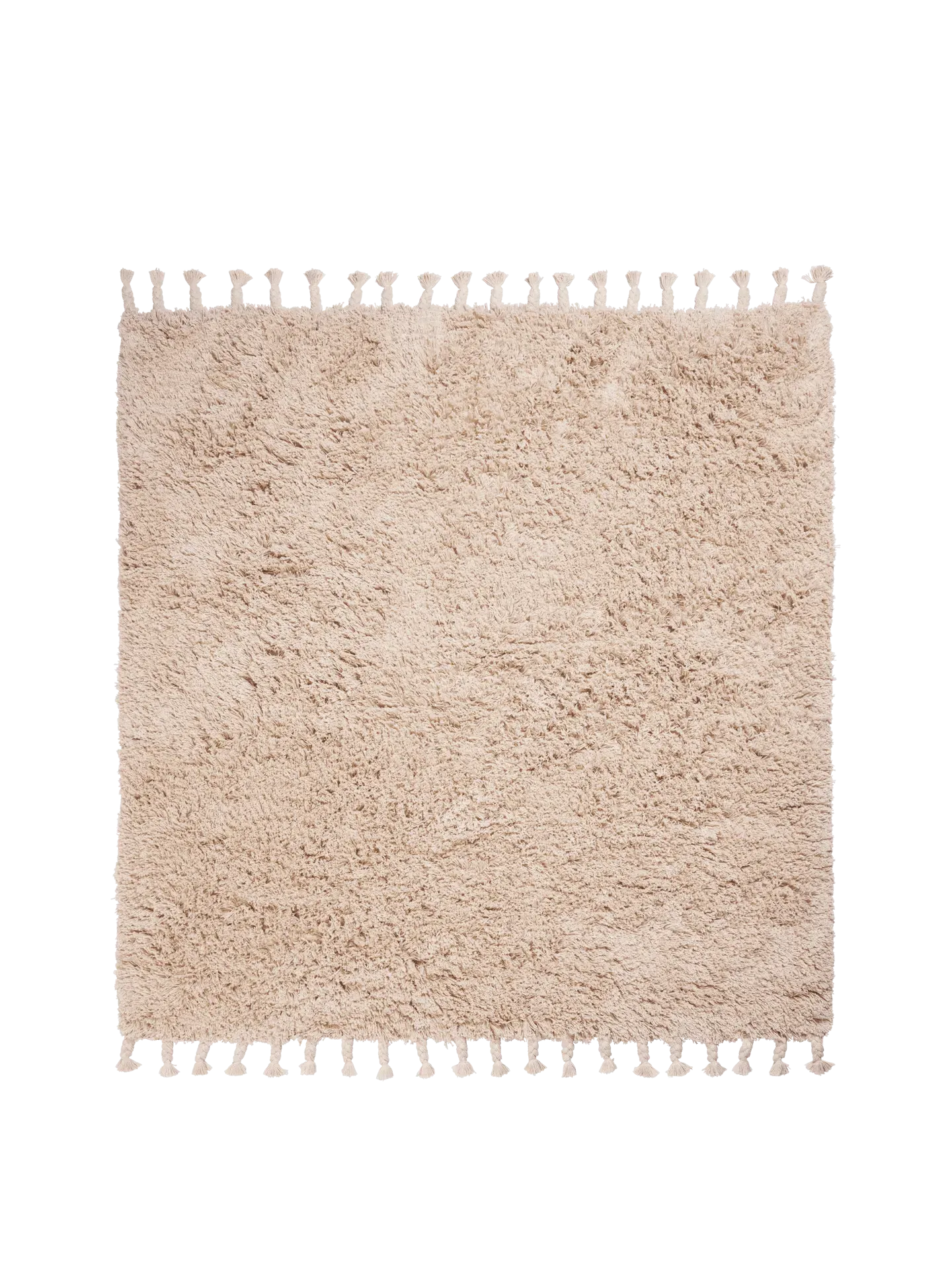 Amass Long Pile Rug - Off-White, Cotton