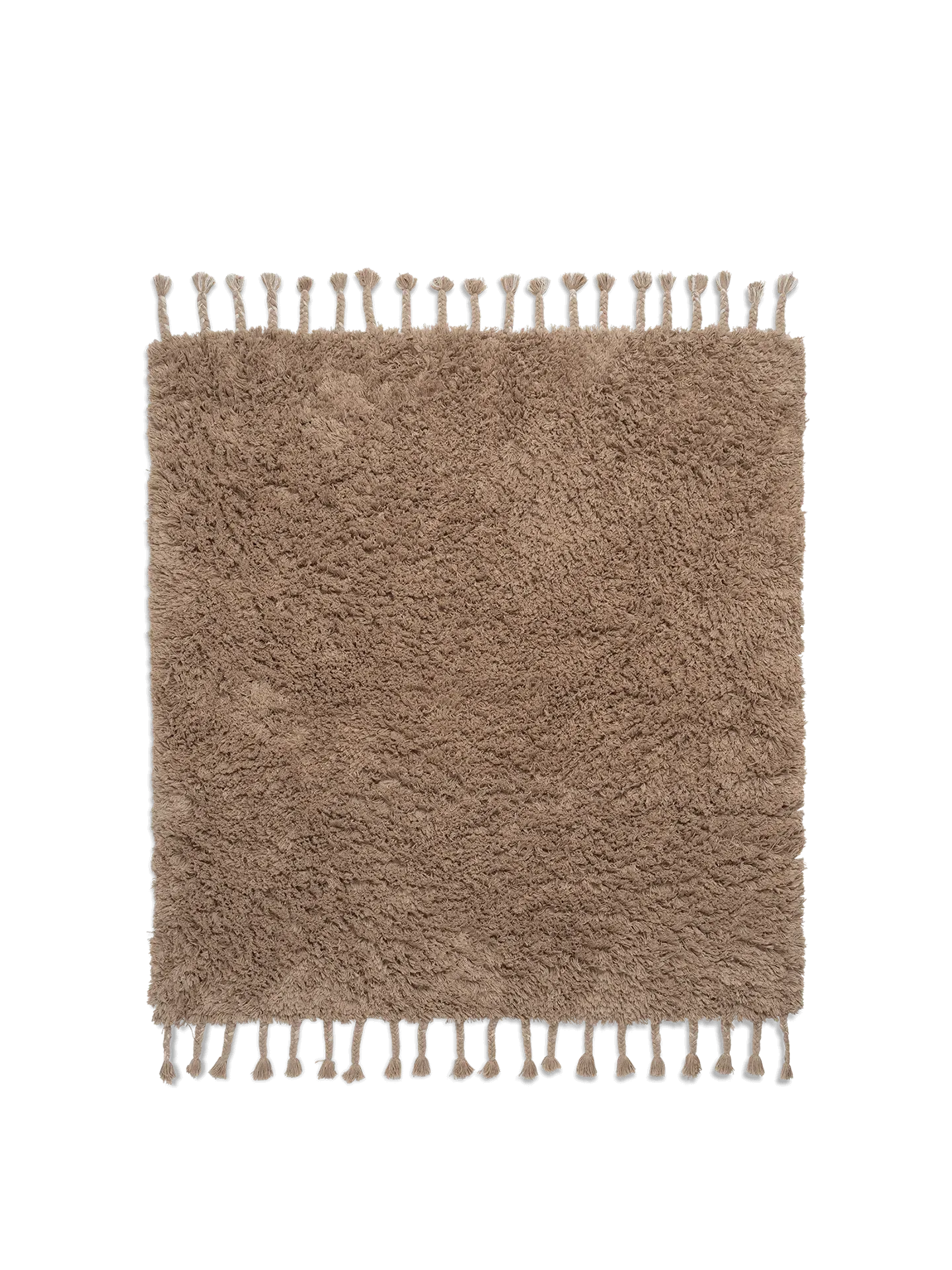 Amass Long Pile Rug - White Pepper, Cotton