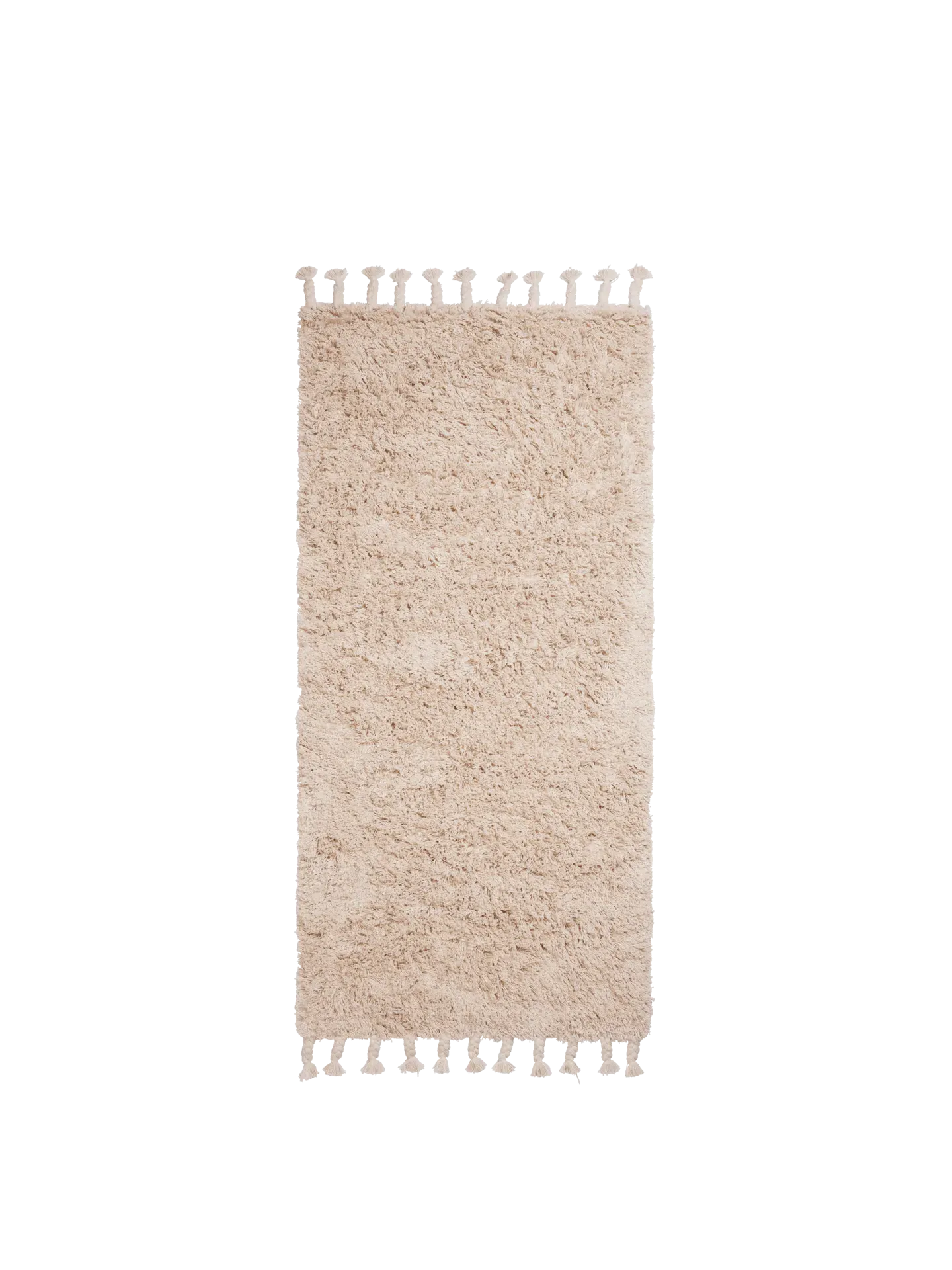 Amass Long Pile Runner - Off-White, Cotton