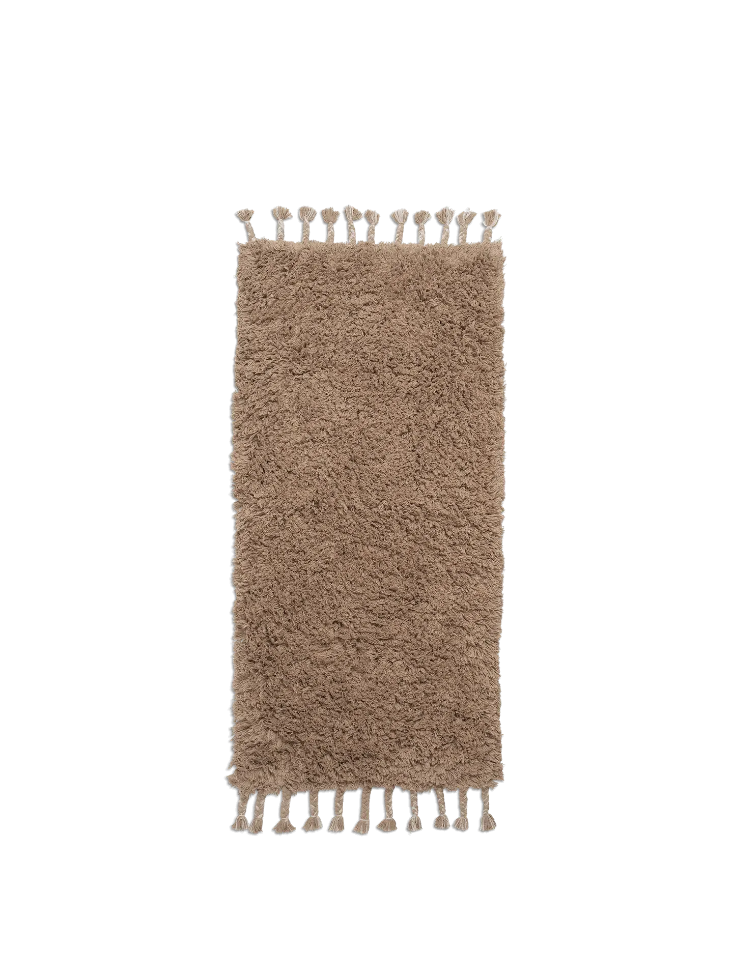 Amass Long Pile Runner - White Pepper, Cotton