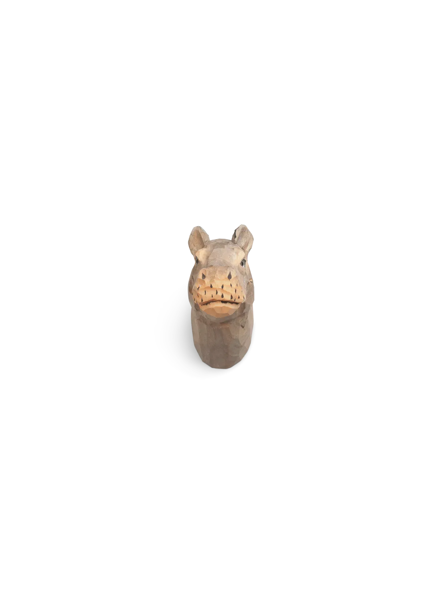 Animal Hand-Carved Hook - Hippo