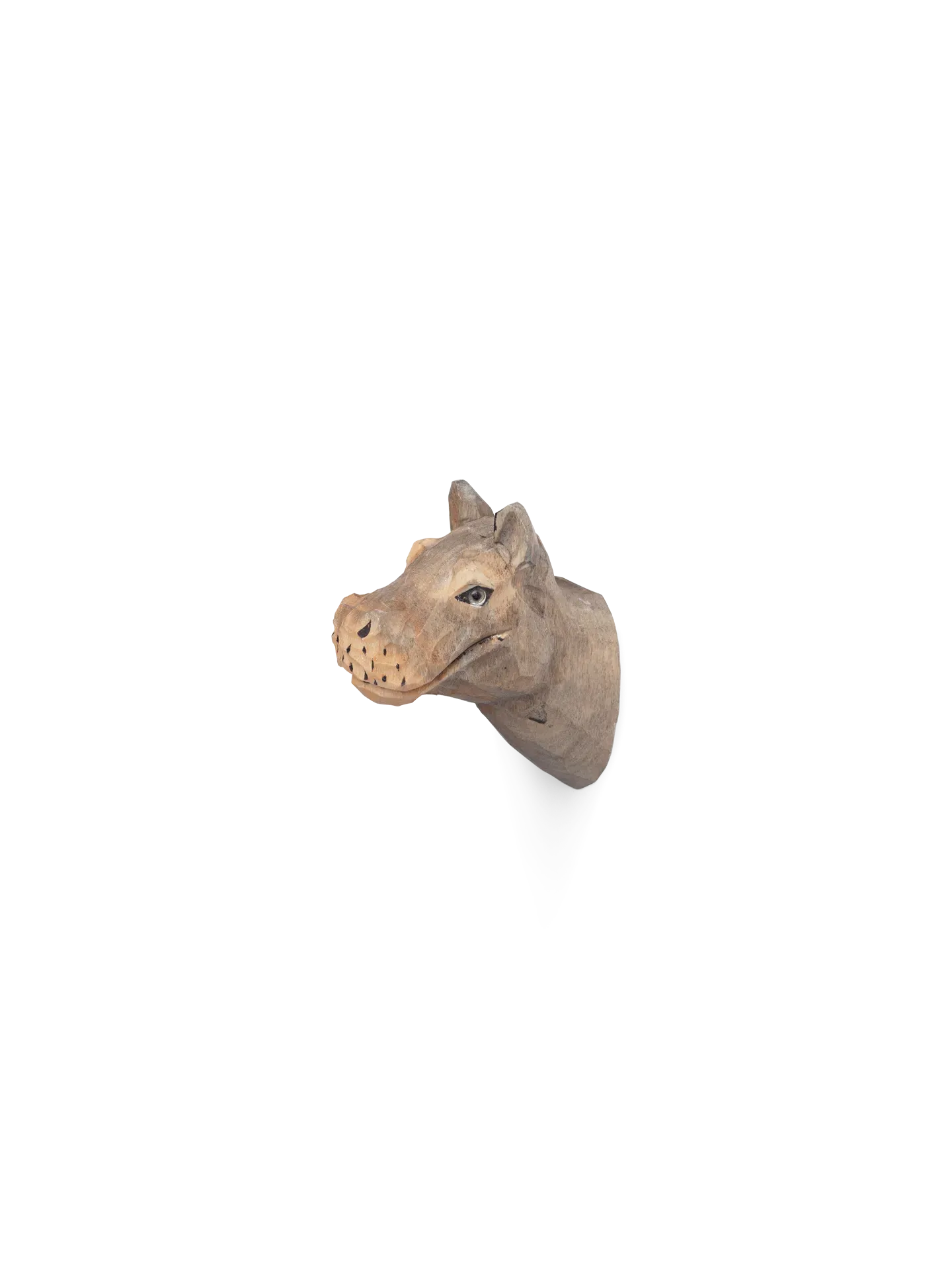 Animal Hand-Carved Hook - Hippo
