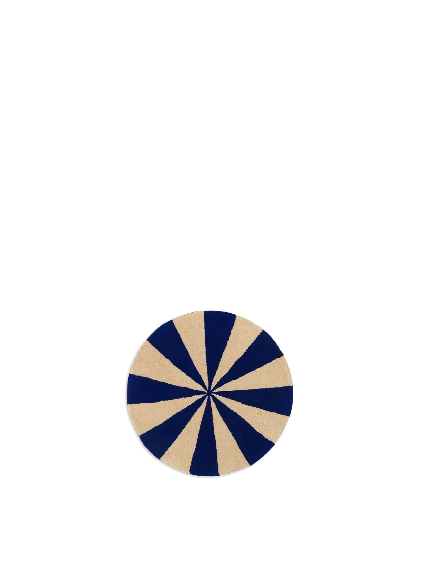 Arch Round Tufted Rug - Bright Blue, New Zealand Wool image