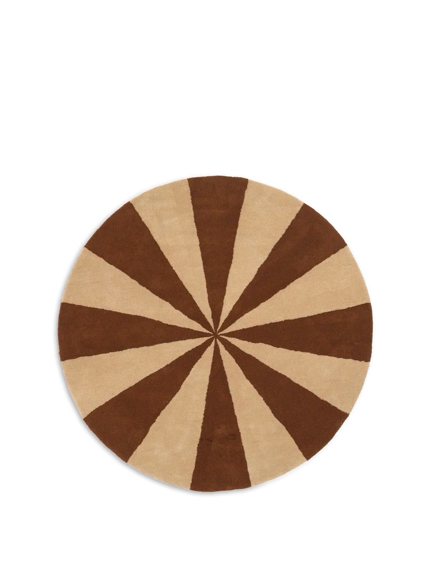 Arch Round Tufted Rug - Dark Brick, New Zealand Wool