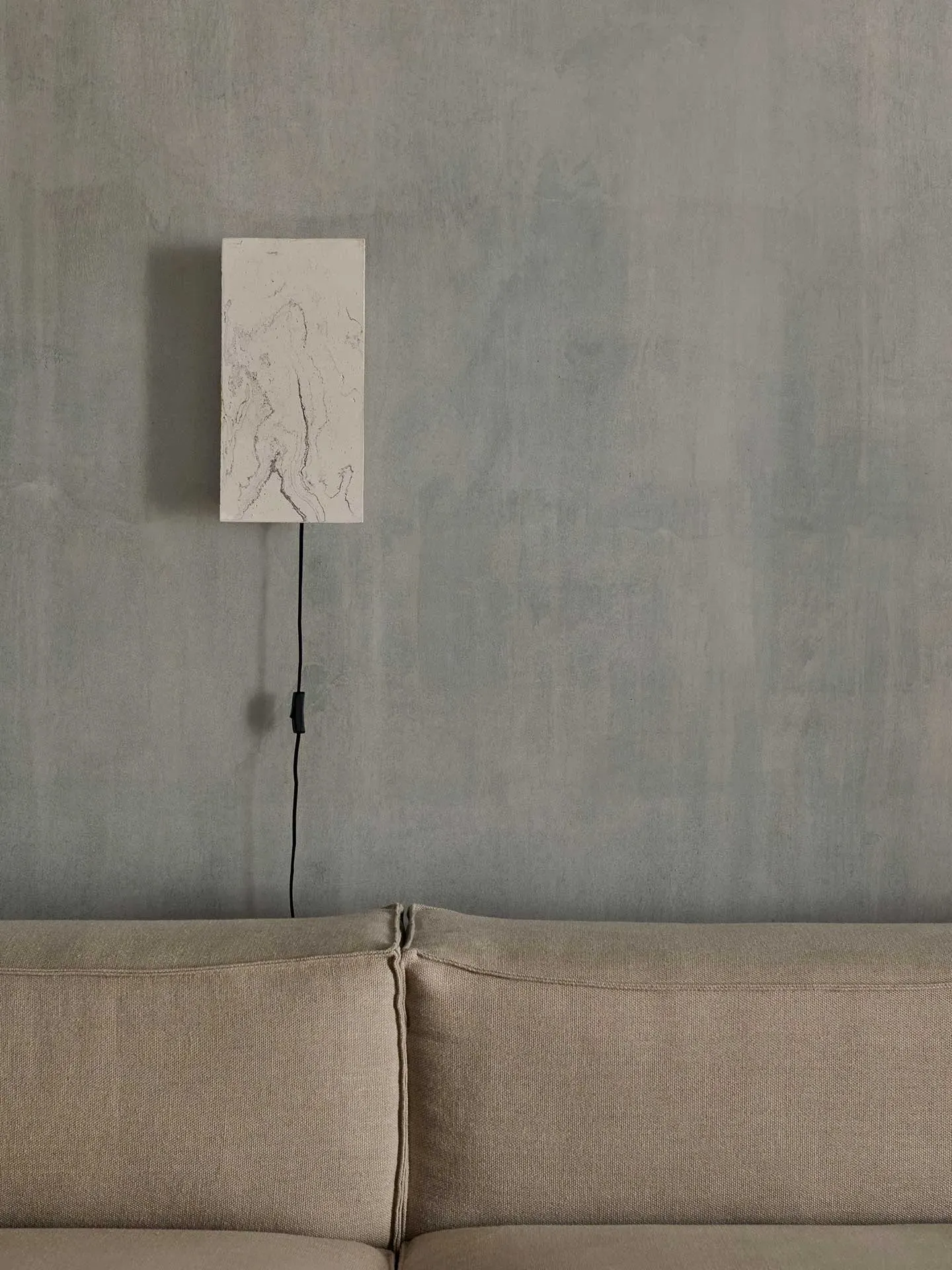 Argilla Rectangular Wall Lamp - Marble White, Clay alternate view