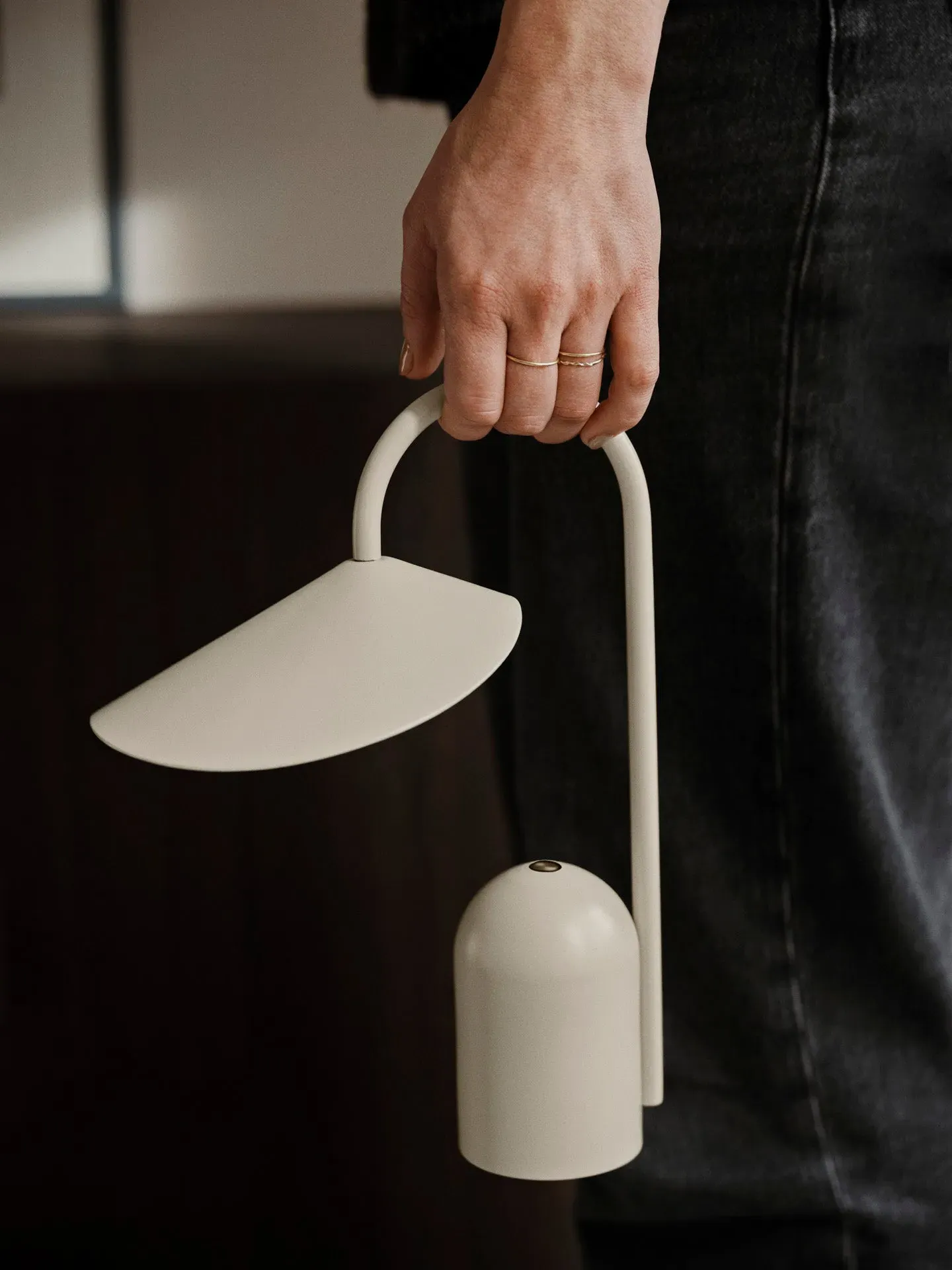 Arum Portable Lamp with Touch Dimmer - Cashmere