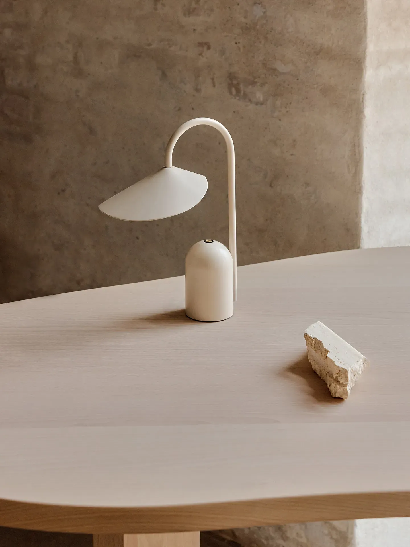 Arum Portable Lamp with Touch Dimmer - Cashmere