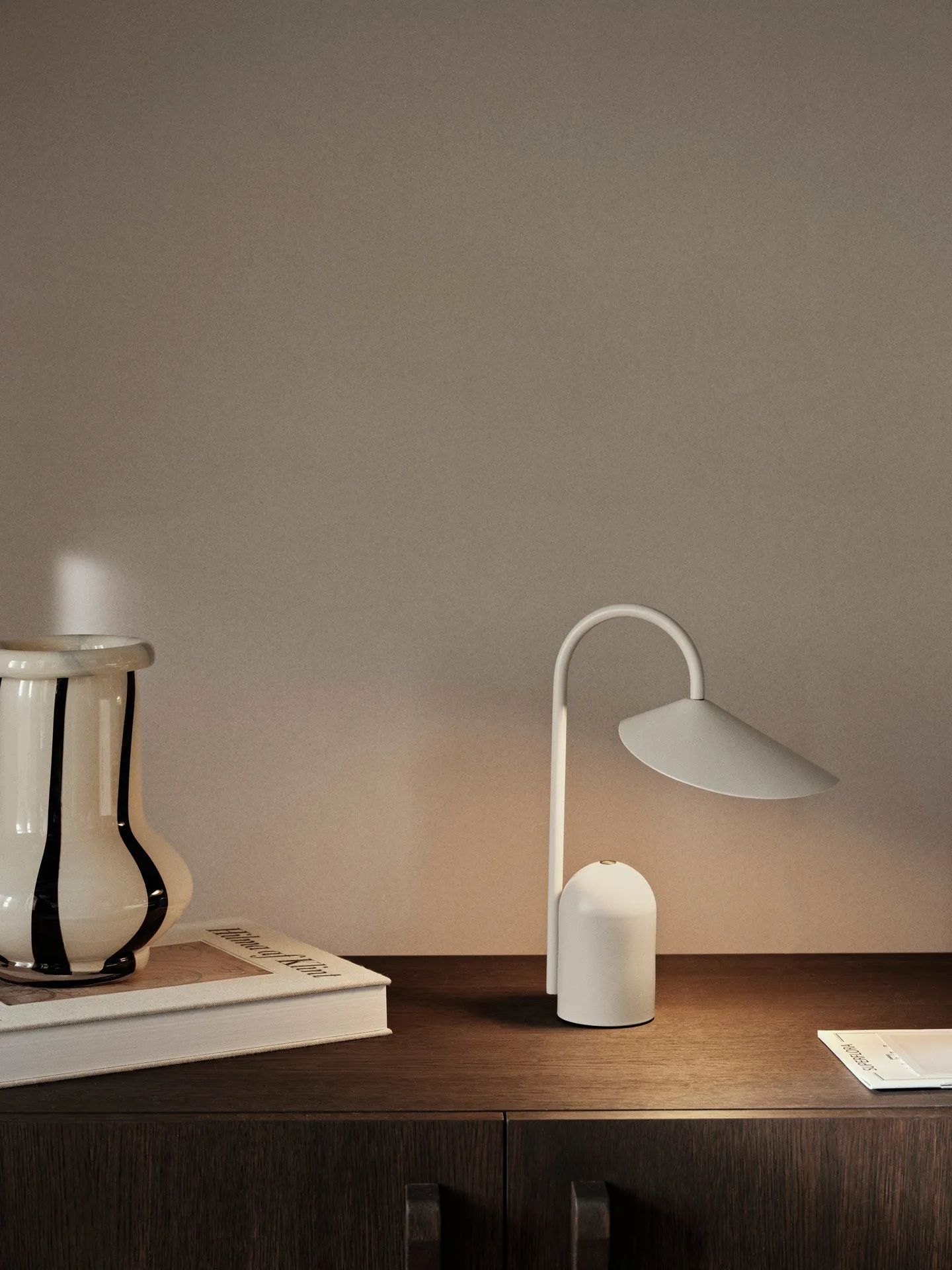 Arum Portable Lamp with Touch Dimmer - Cashmere