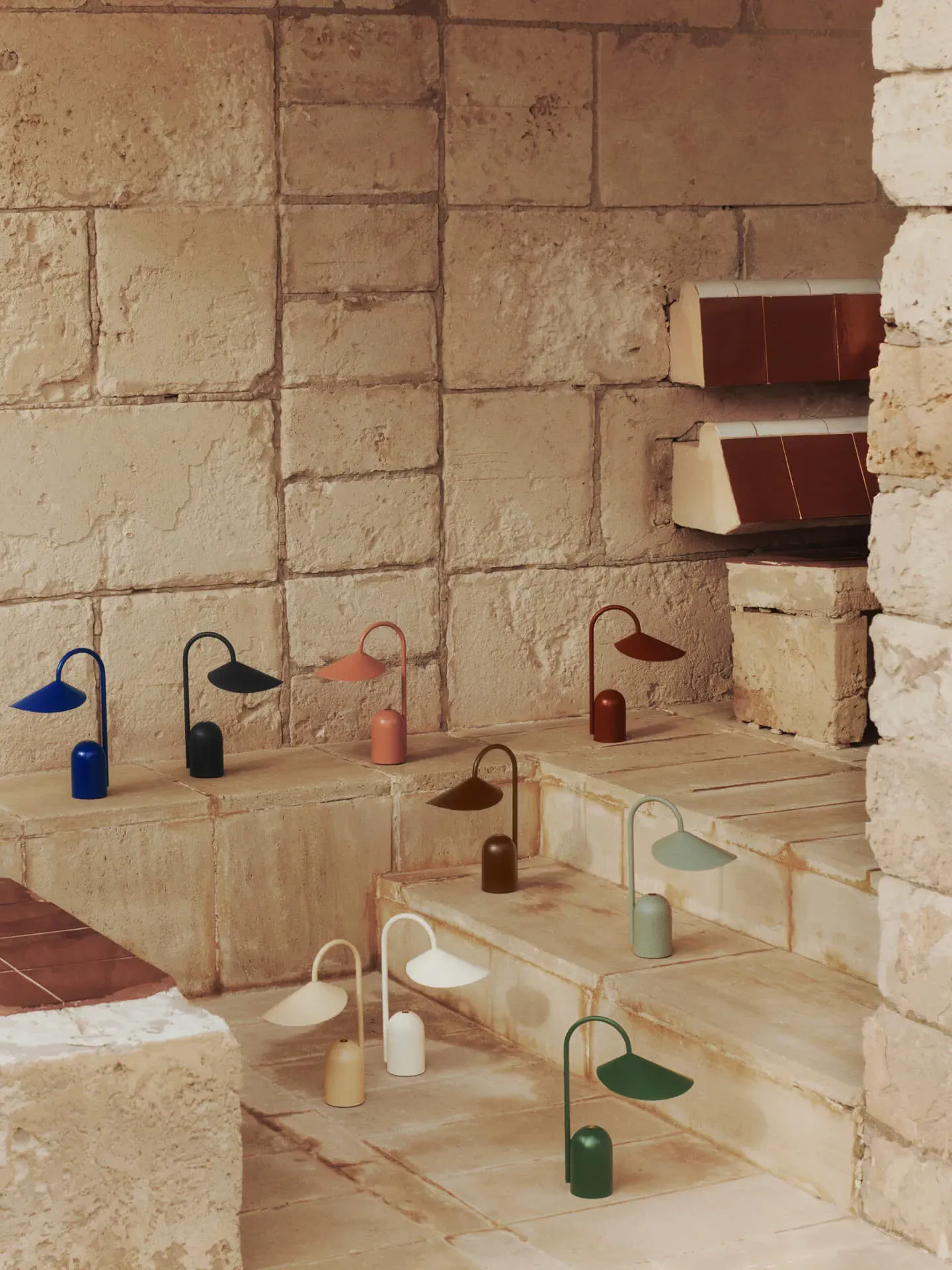 Arum Portable Lamp with Touch Dimmer - Dark Chocolate