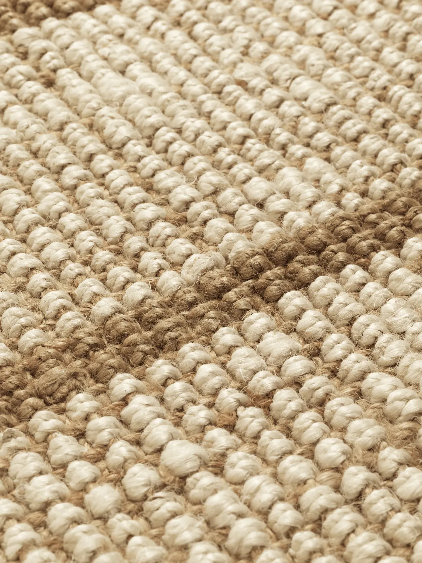 Athens Stripes Runner - Natural/Off-White, Jute