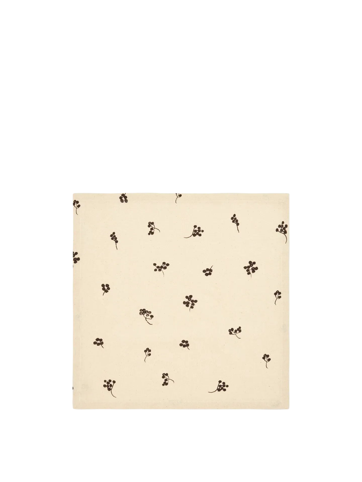 Baies Napkins Set of 4 - Natural, Dark Chocolate