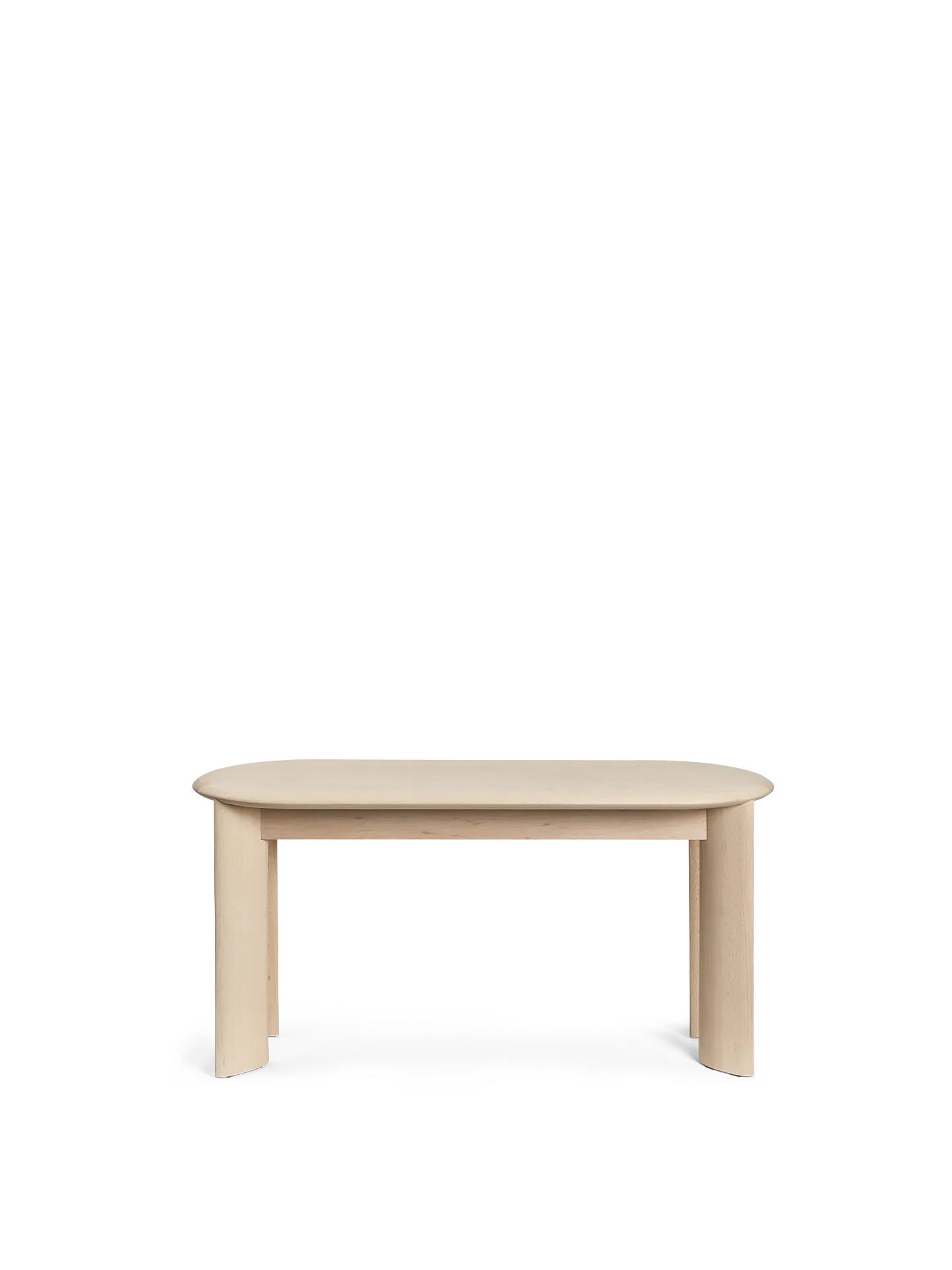 Bevel Bench - White, Oiled Beech