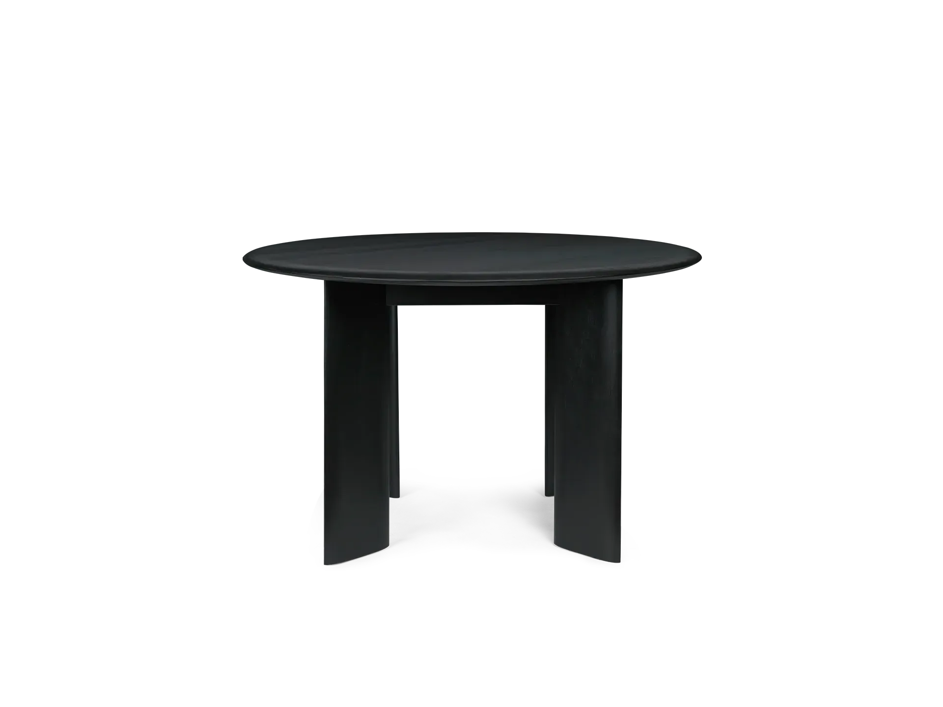 Bevel Round Dining Table - Black, Beech