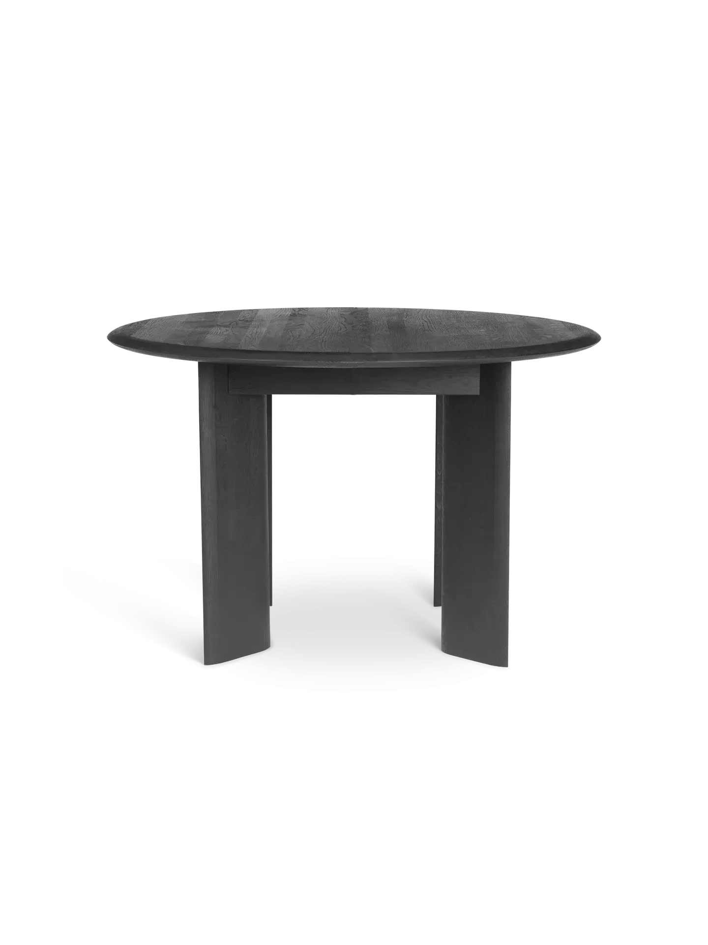 Bevel Round Dining Table - Black, Oak image