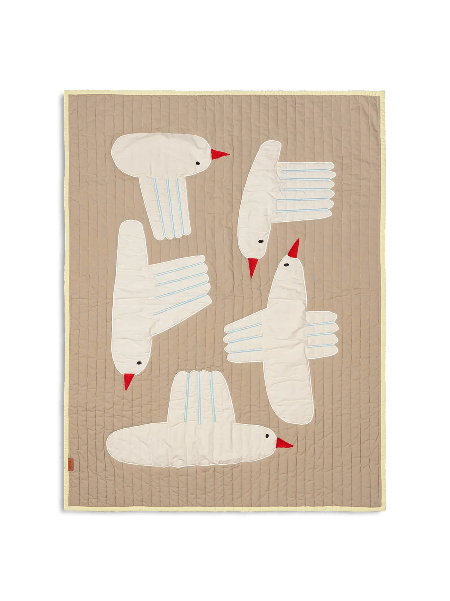 Bird Quilted Blanket - Sand image
