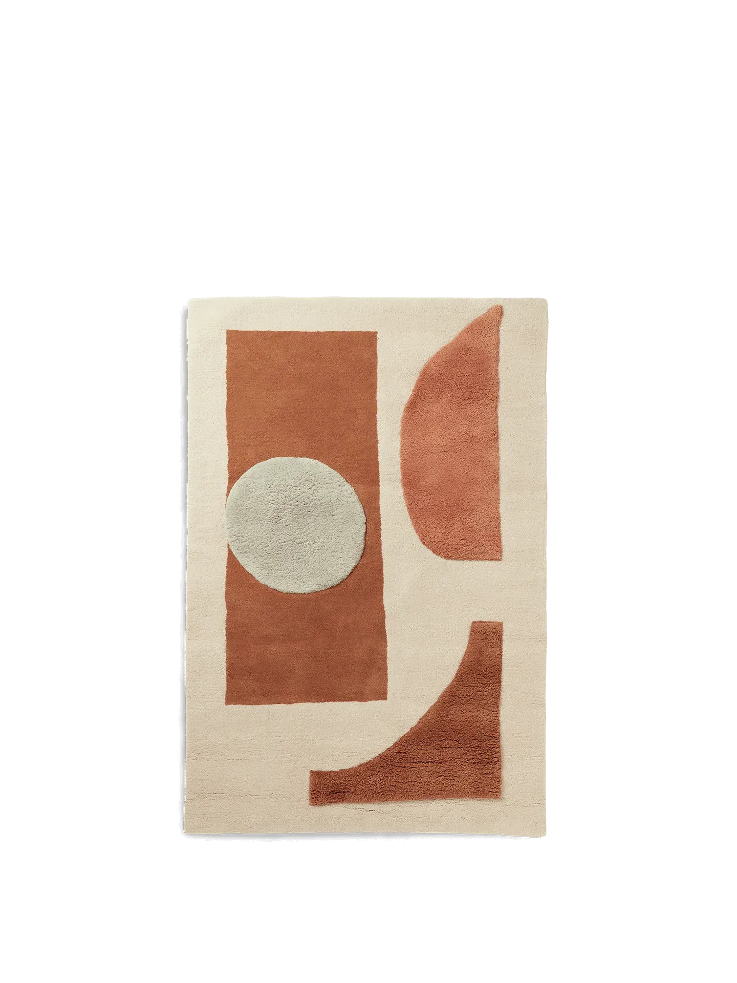 Bloco Tufted Rug - Blush, Off-White