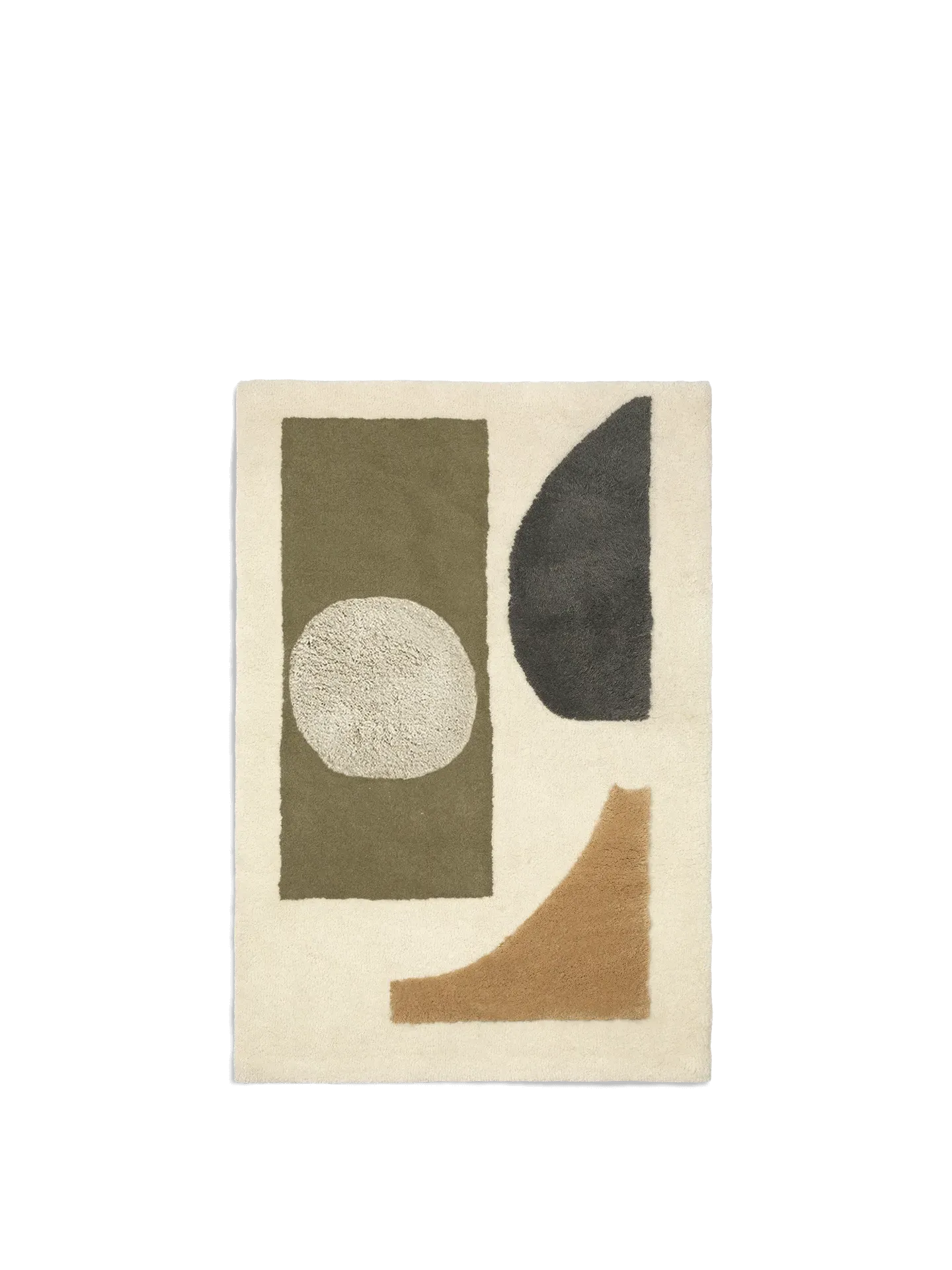 Bloco Tufted Rug - Green, Off-White