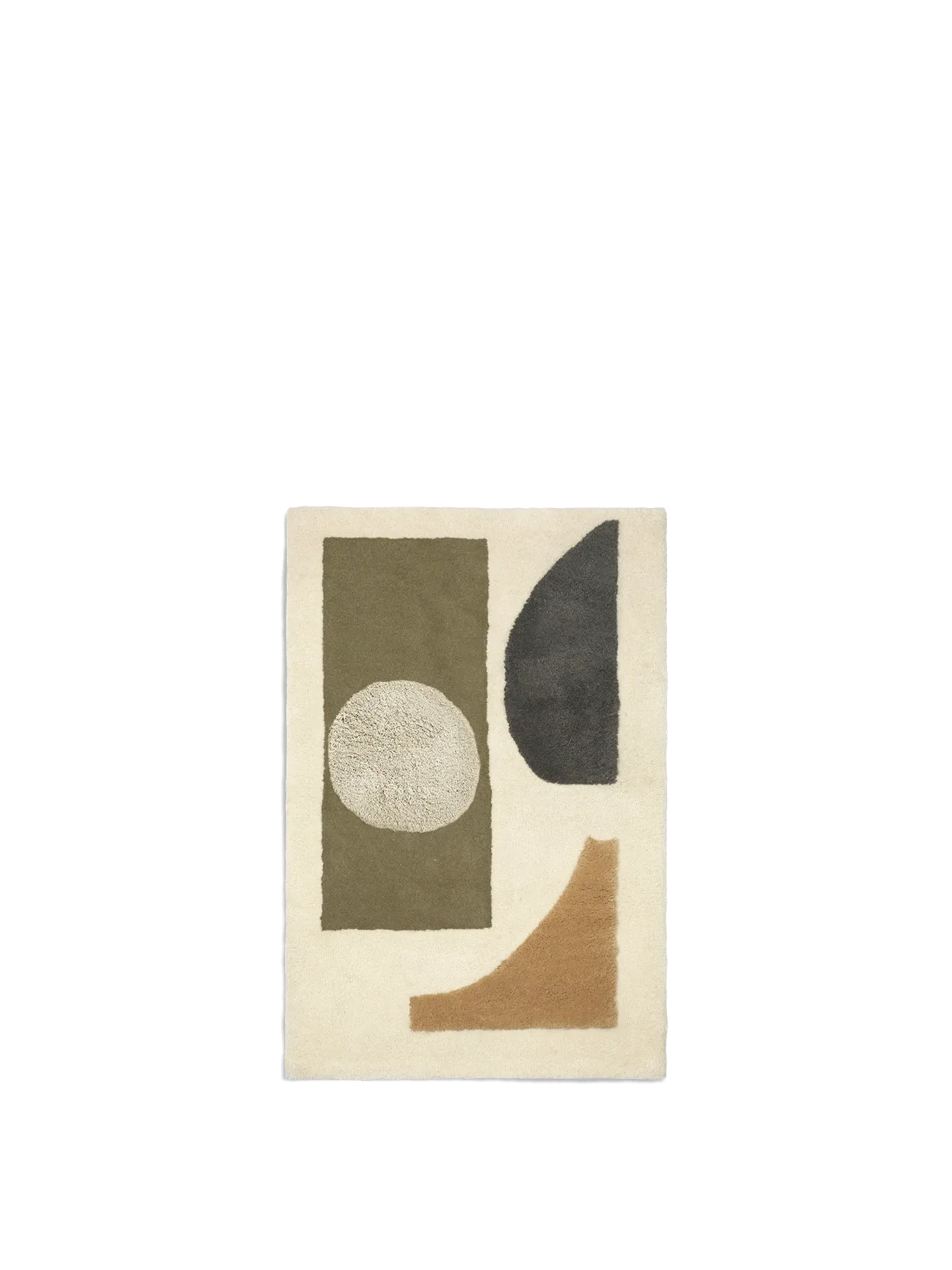 Bloco Tufted Rug - Green, Off-White image