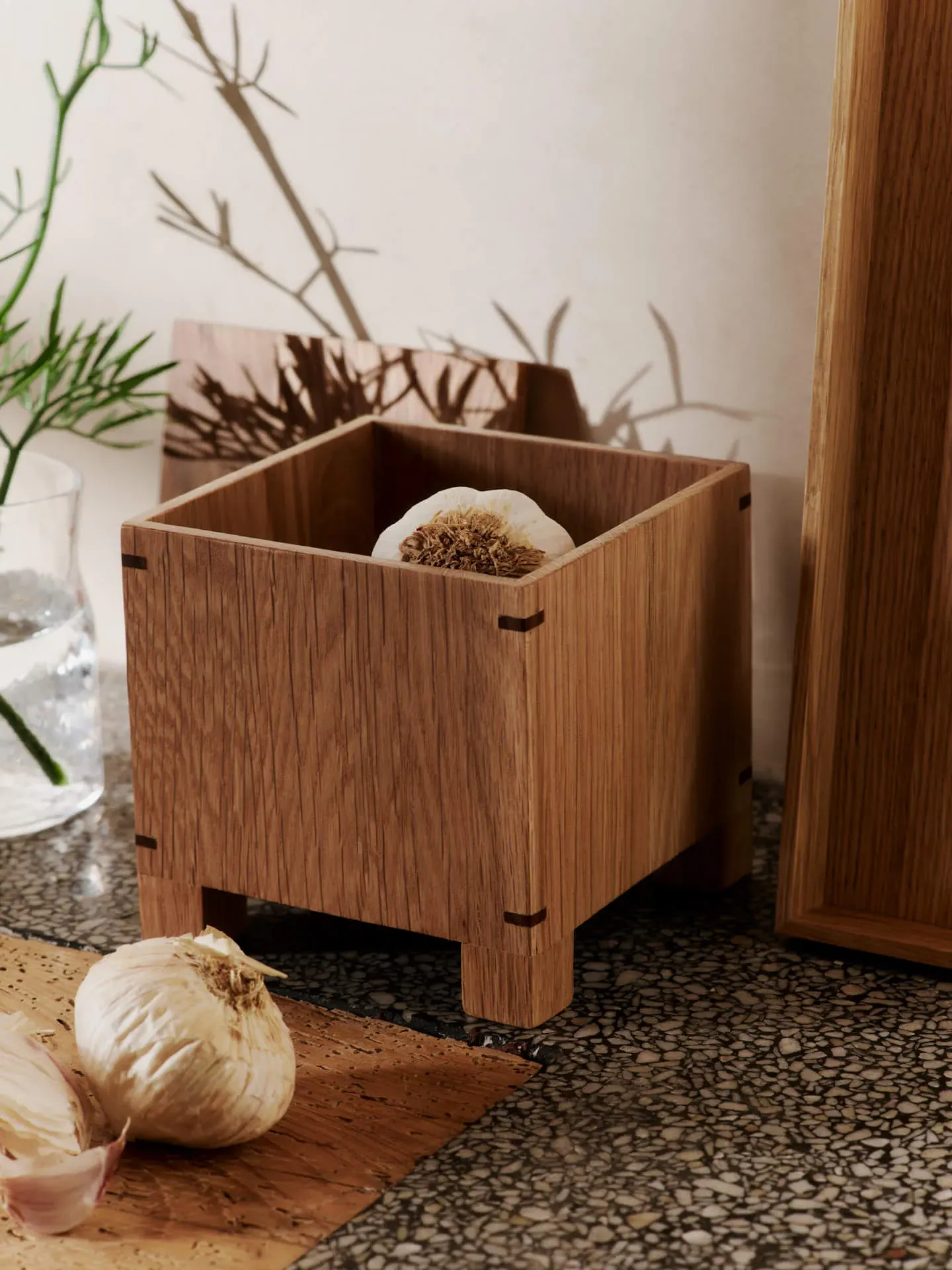 Bon Garlic Box - Natural Oak
