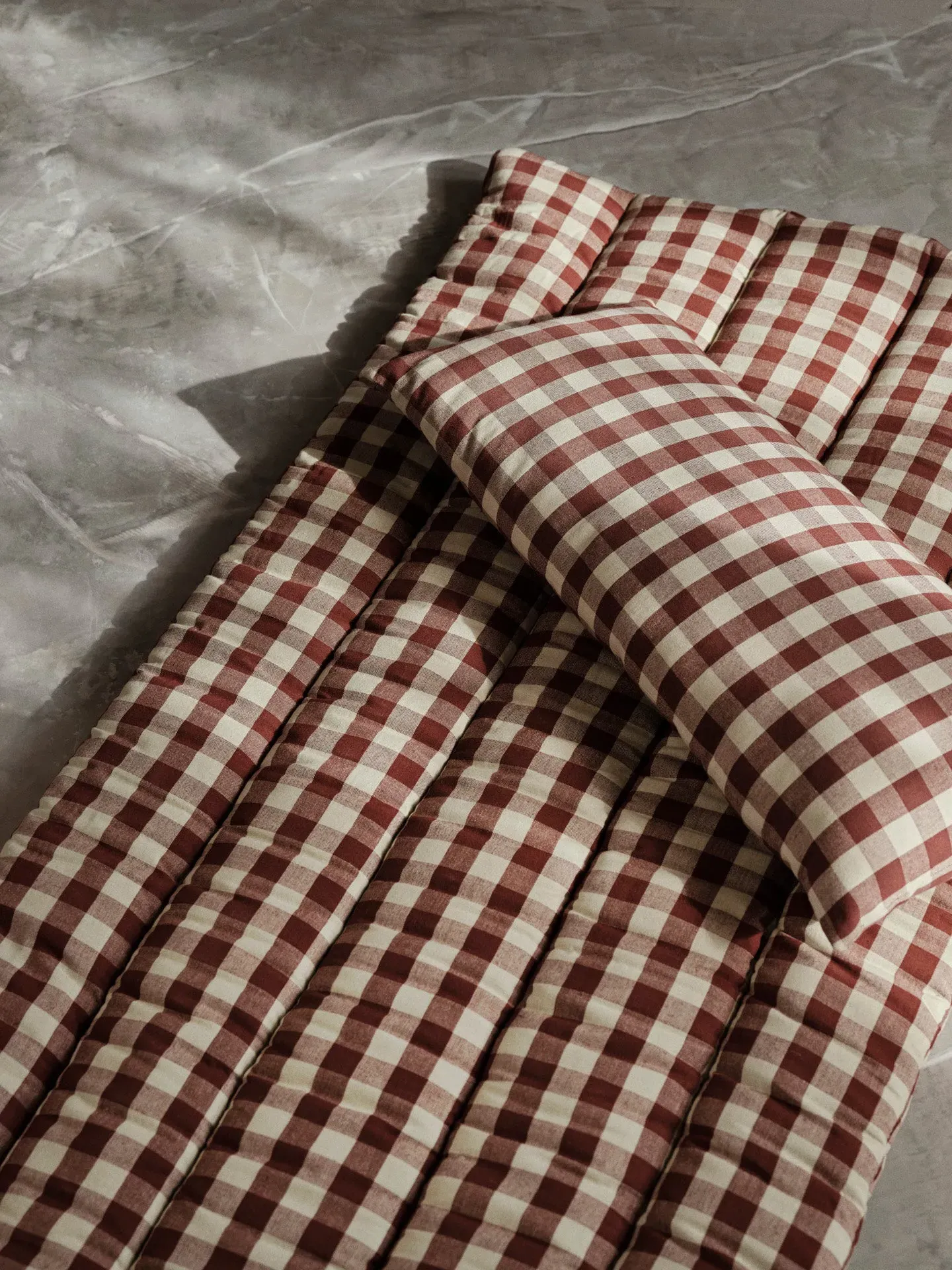 Bothy Check Quilted Mattress - Cinnamon