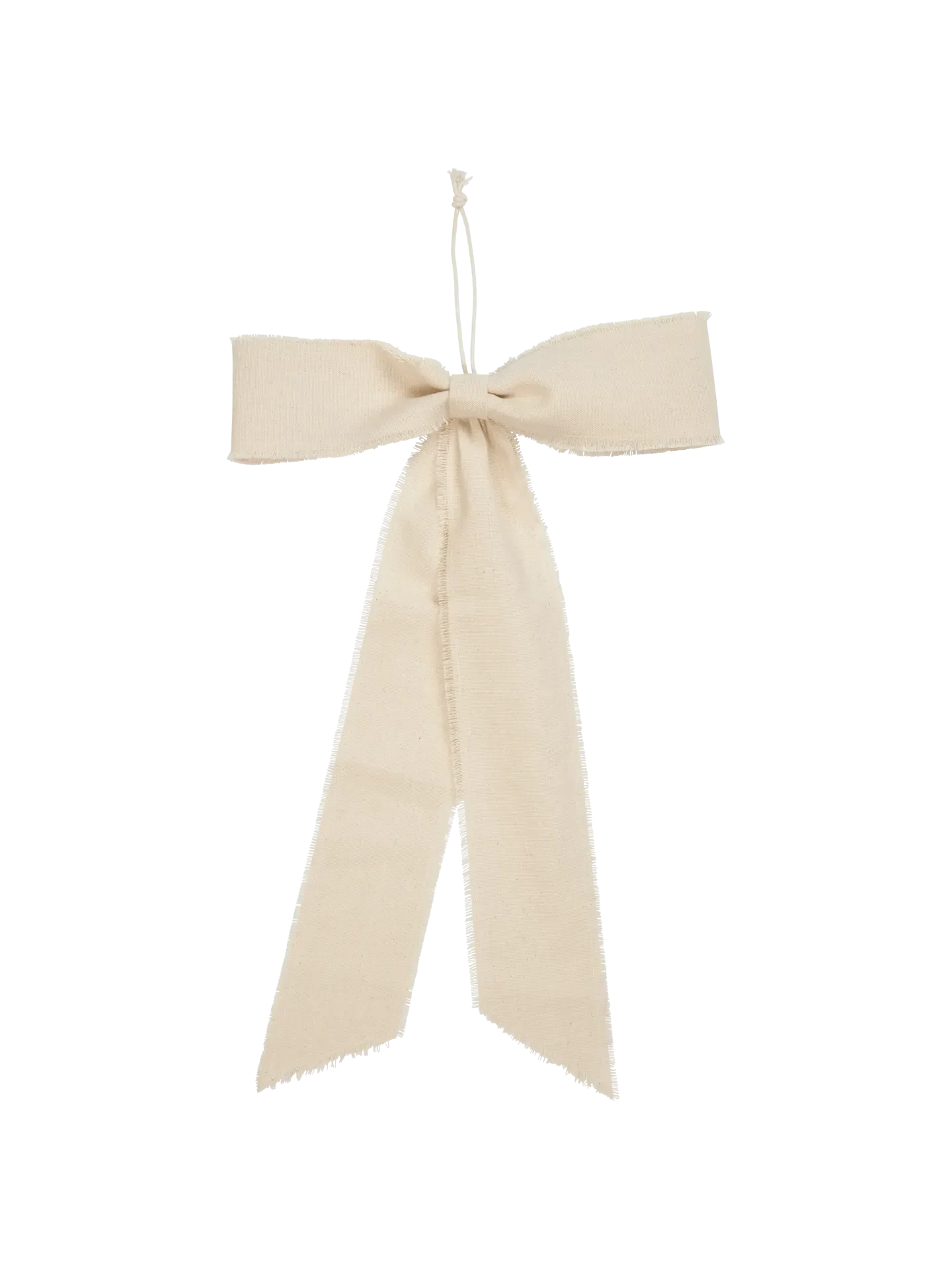 Bow Large Decoration with Hanging Loop - Natural, Cotton image