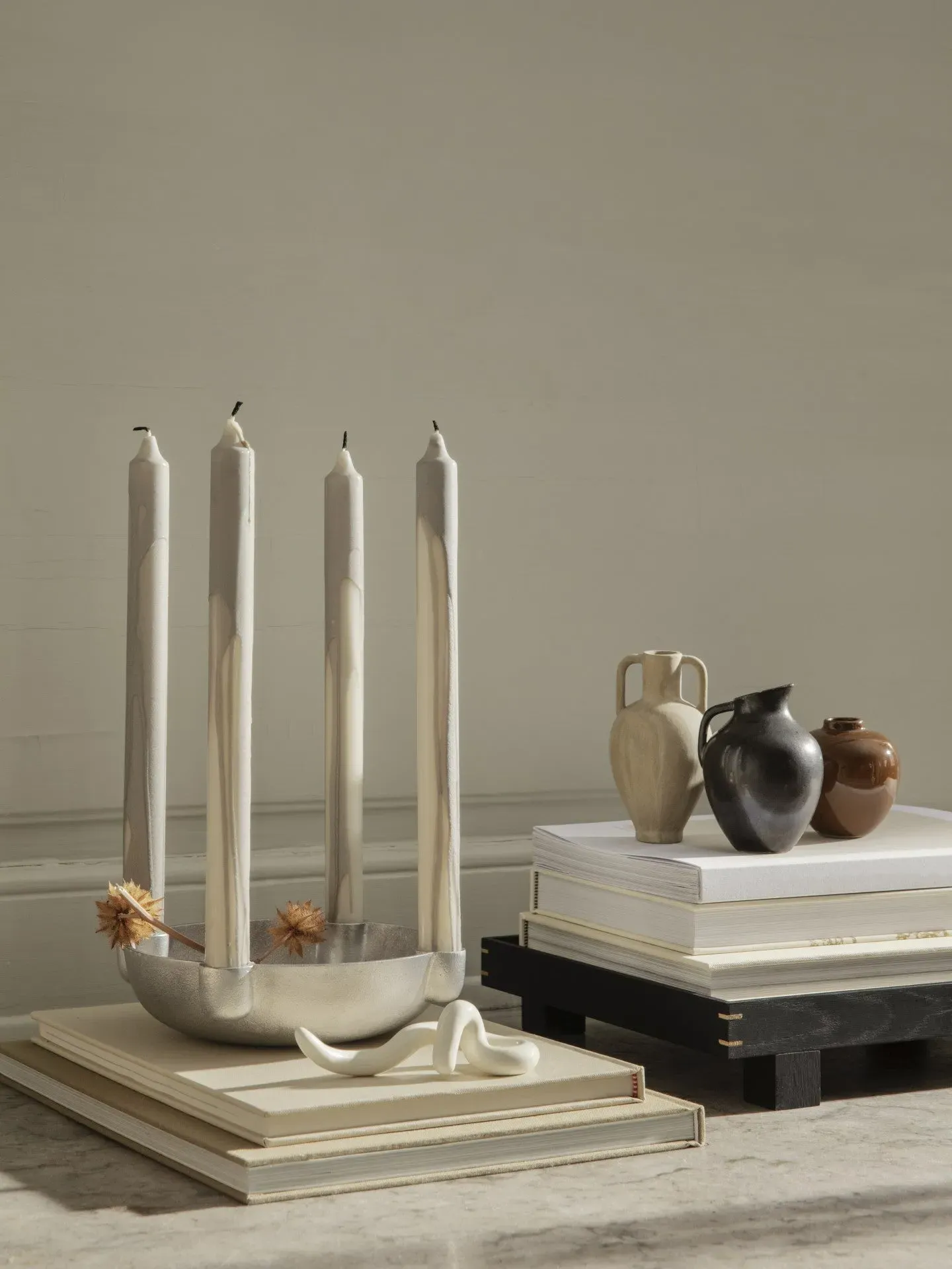 Bowl Medium Candle Holder - Aluminium