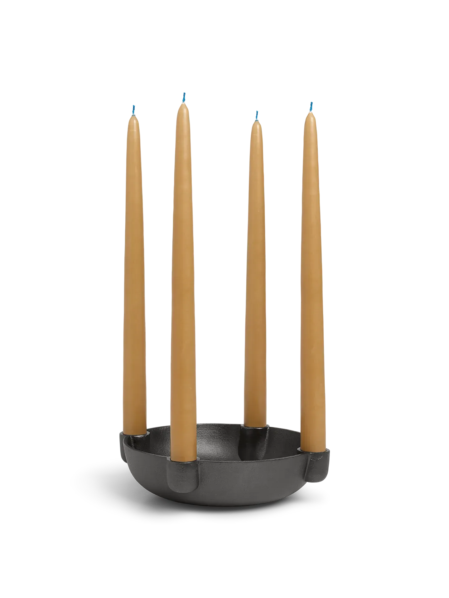Bowl Medium Candle Holder - Blackened Aluminium