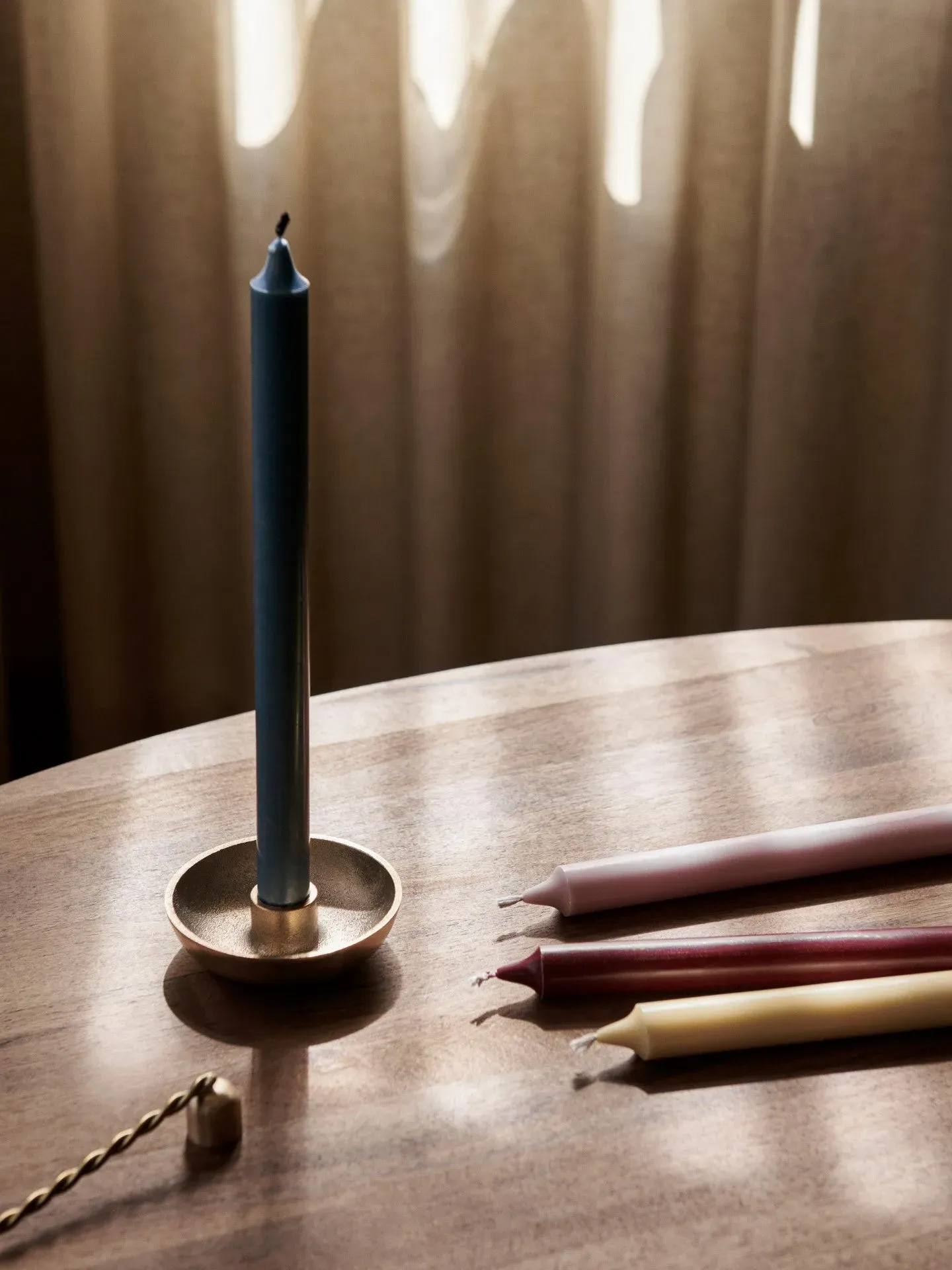 Bowl Single Candle Holder - Brass