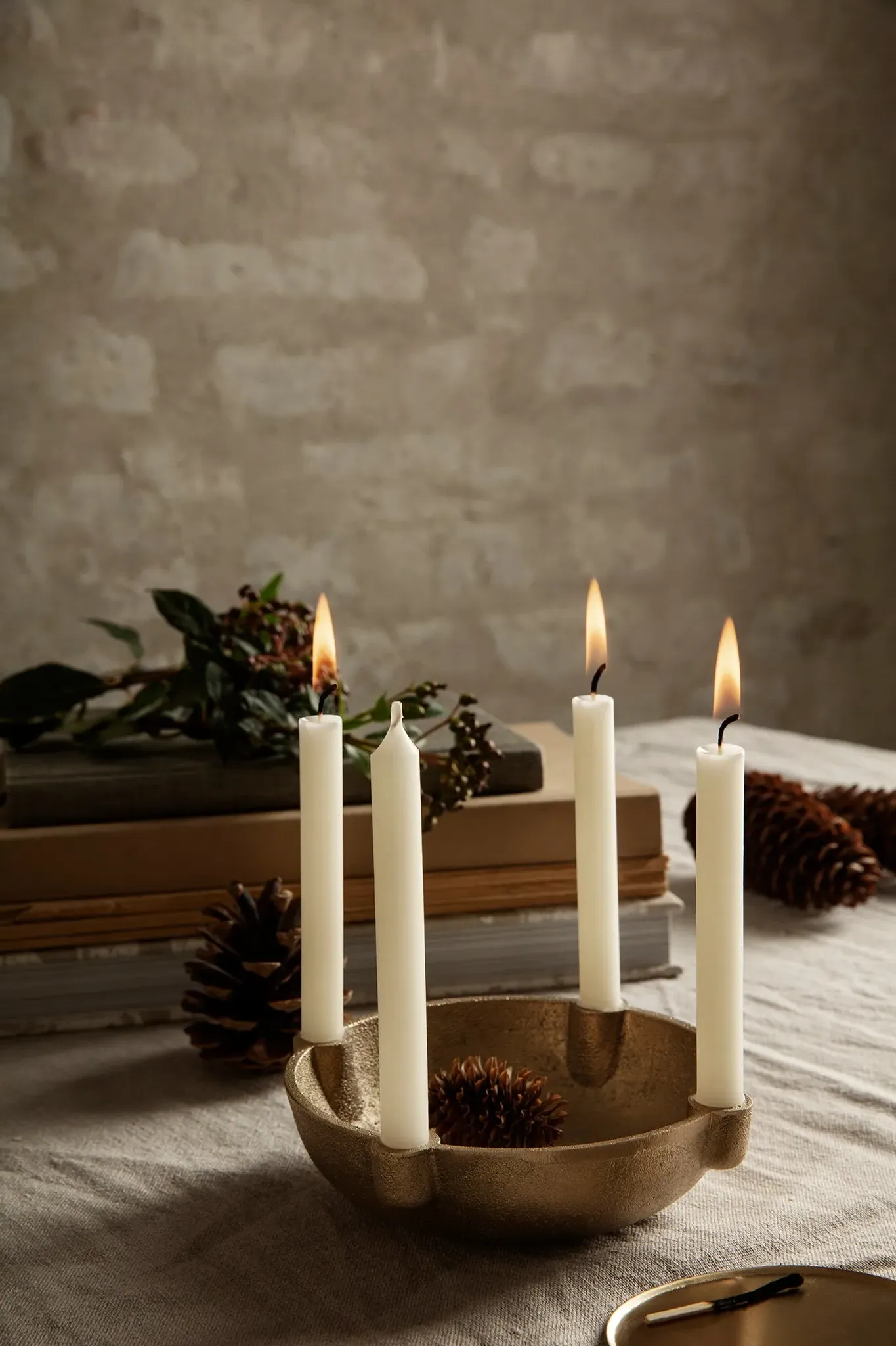 Bowl Small Candle Holder - Brass