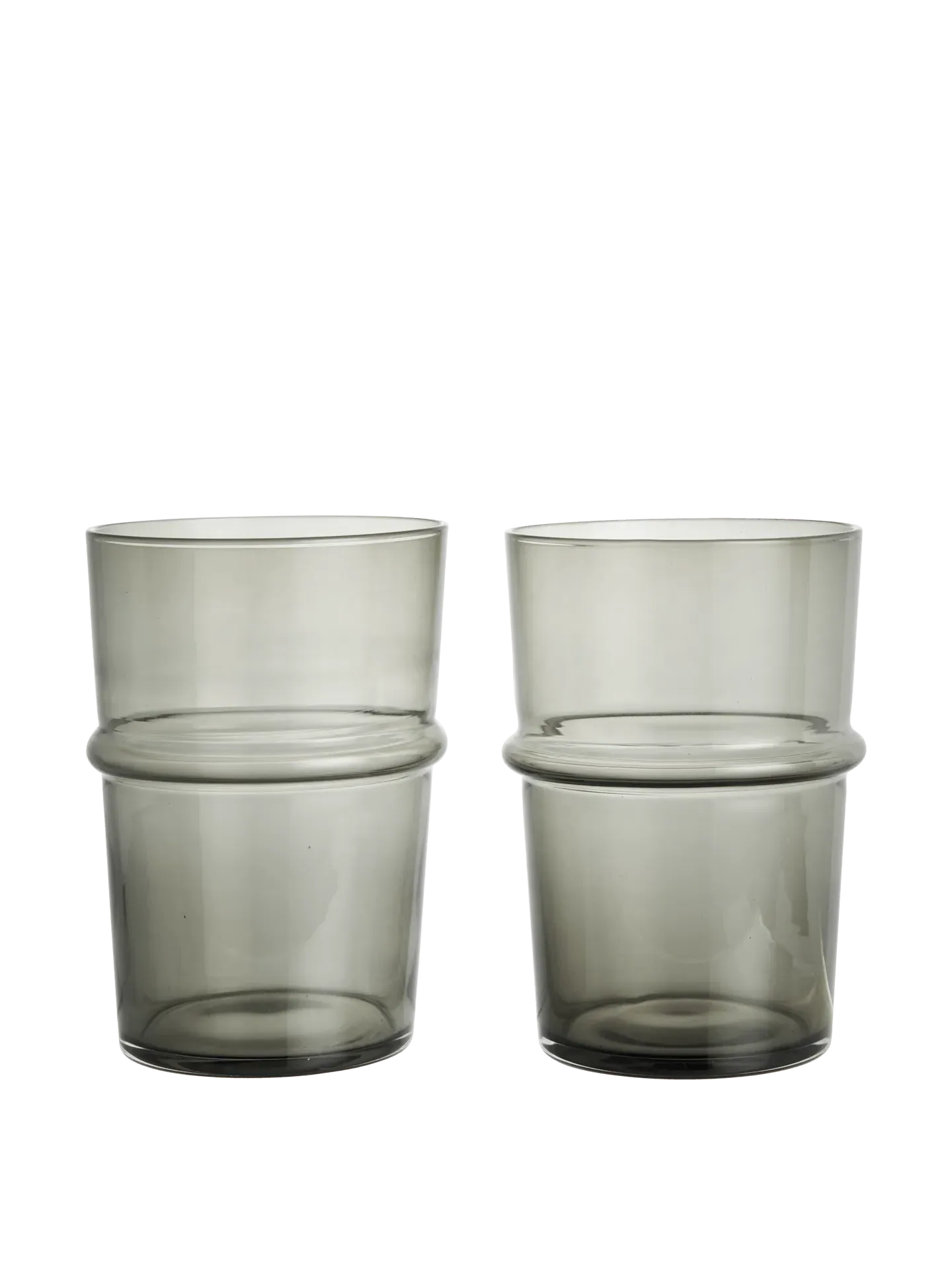 Boya Tall Glasses Set of 2 - Smoked Grey