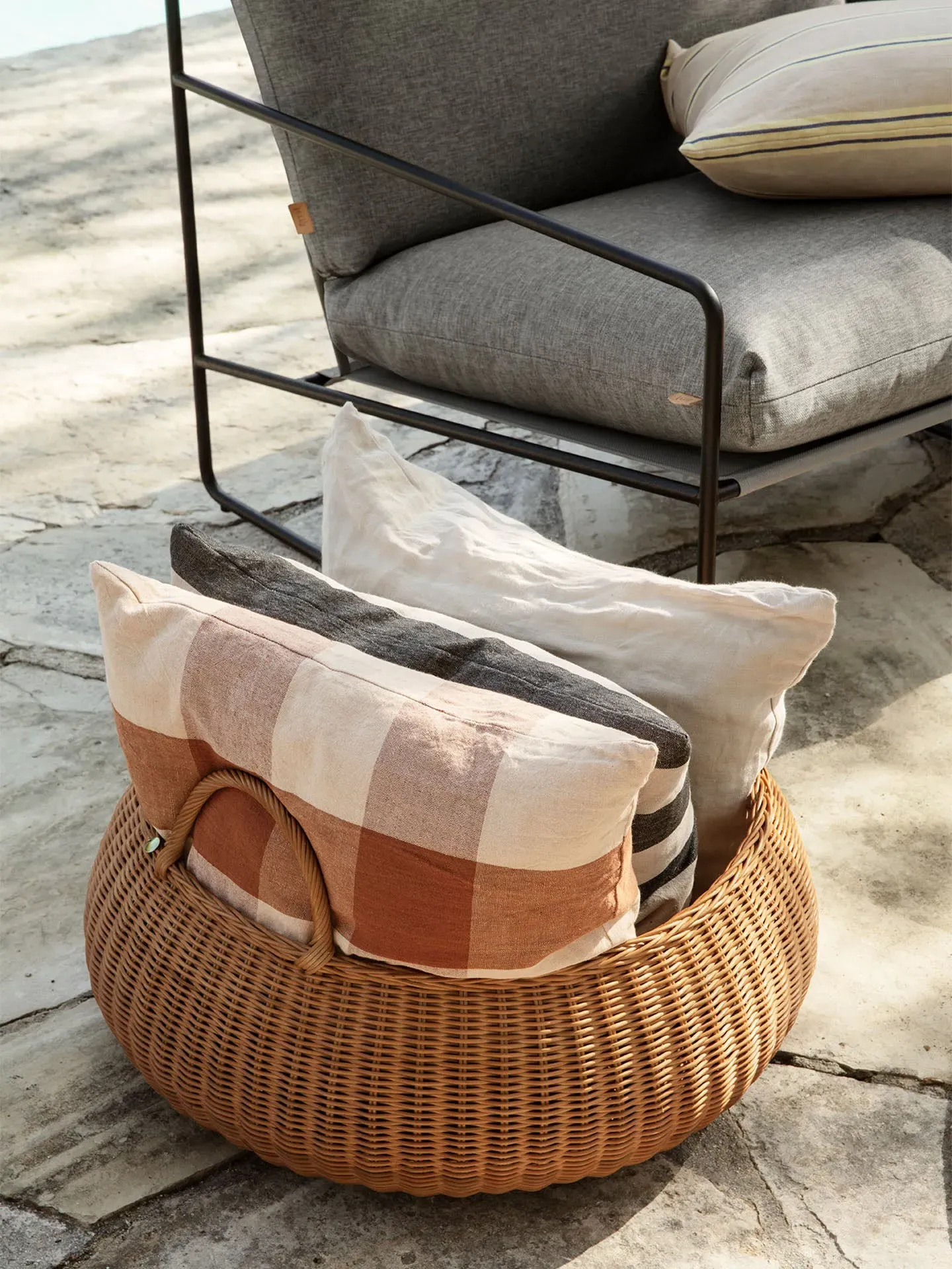 Braided Basket - Low - Natural