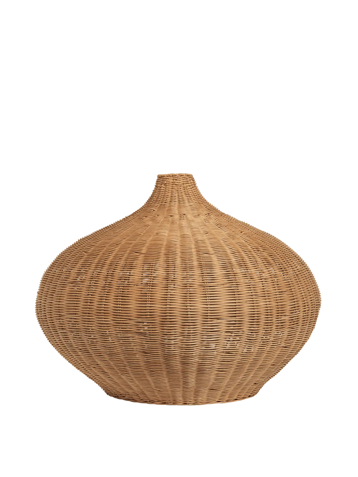 Braided Belly Lampshade - Natural, Rattan