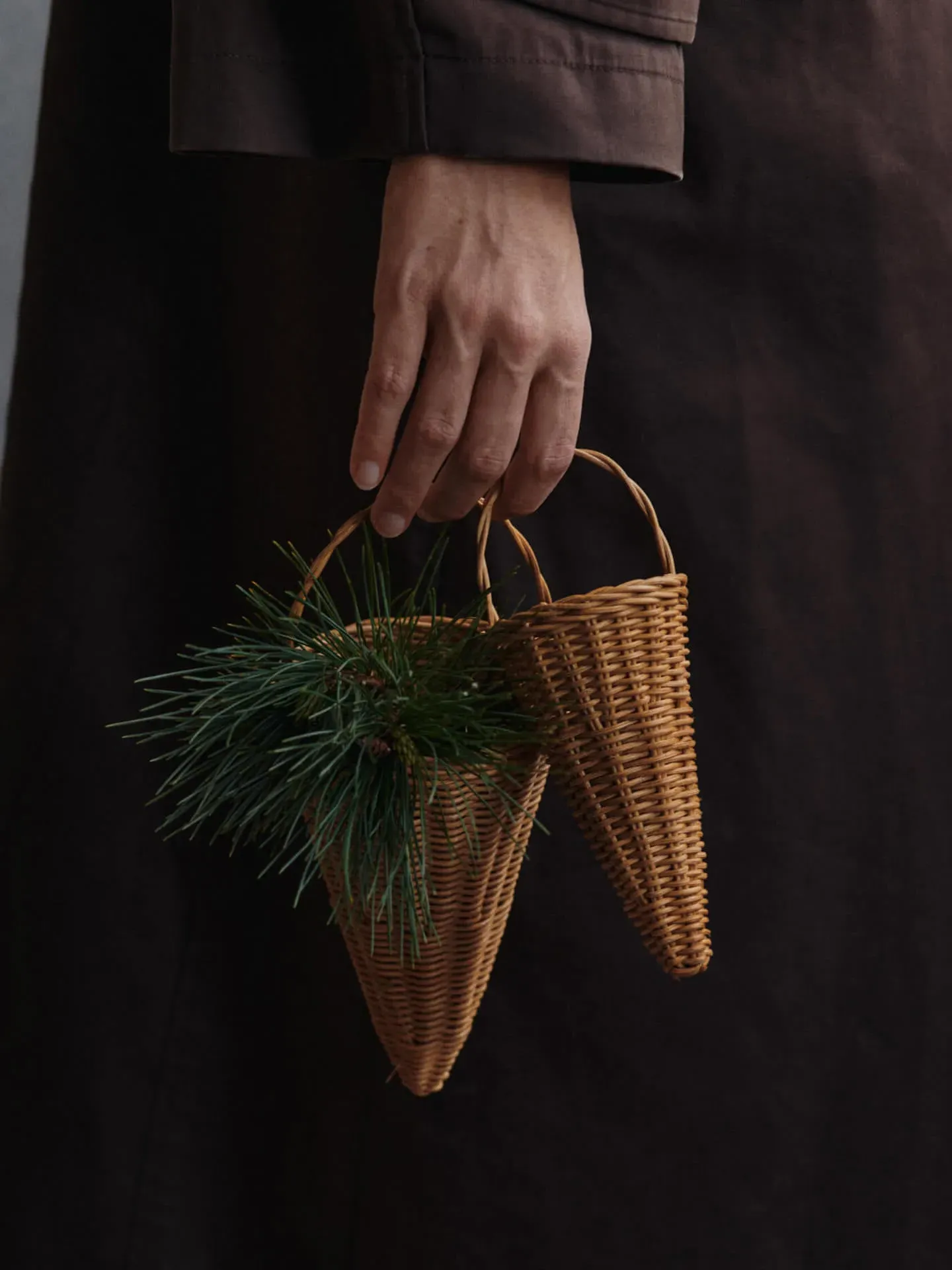 Braided Cones Set of 2 - Natural