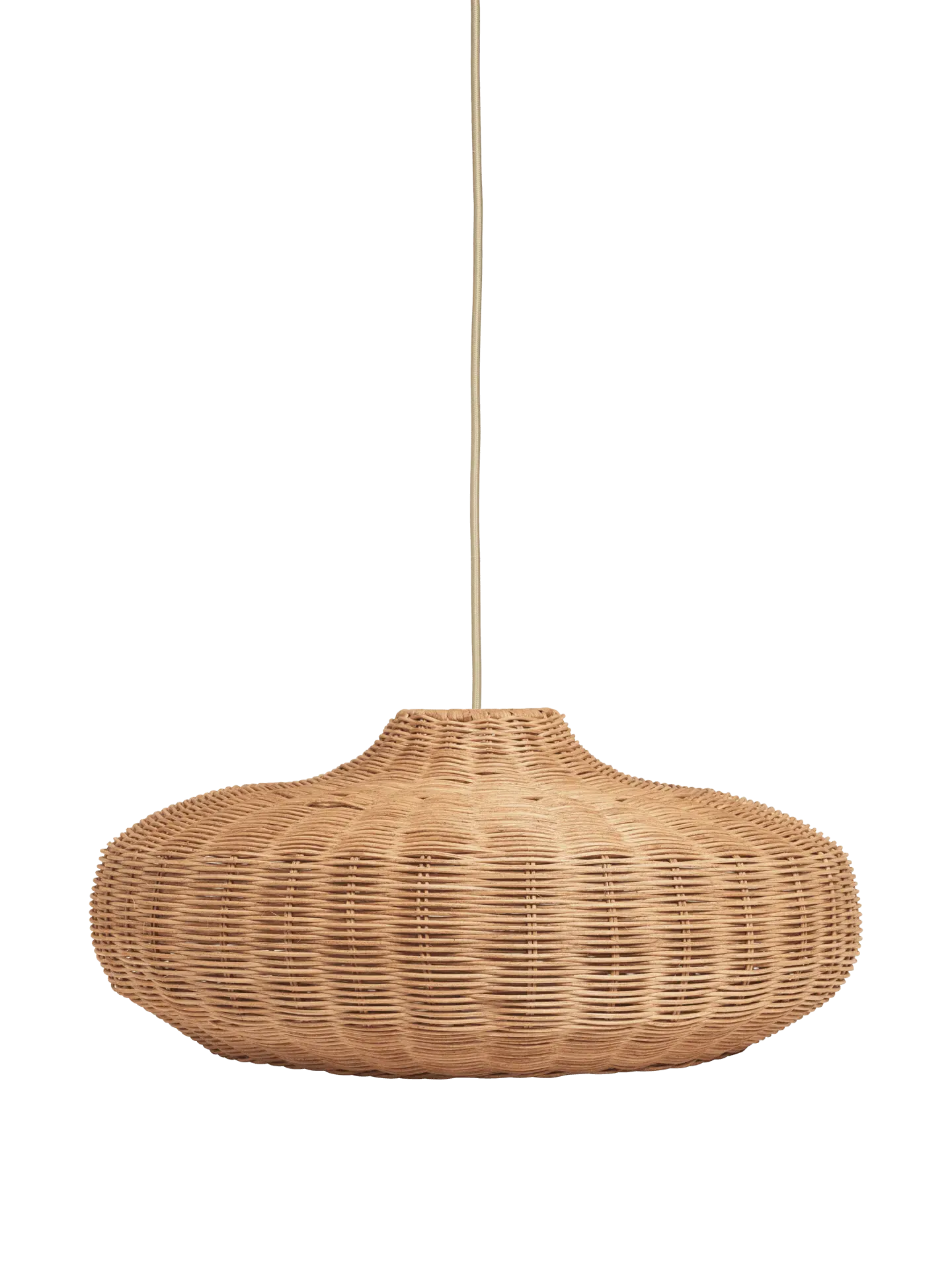 Braided Disc Lampshade - Natural, Rattan