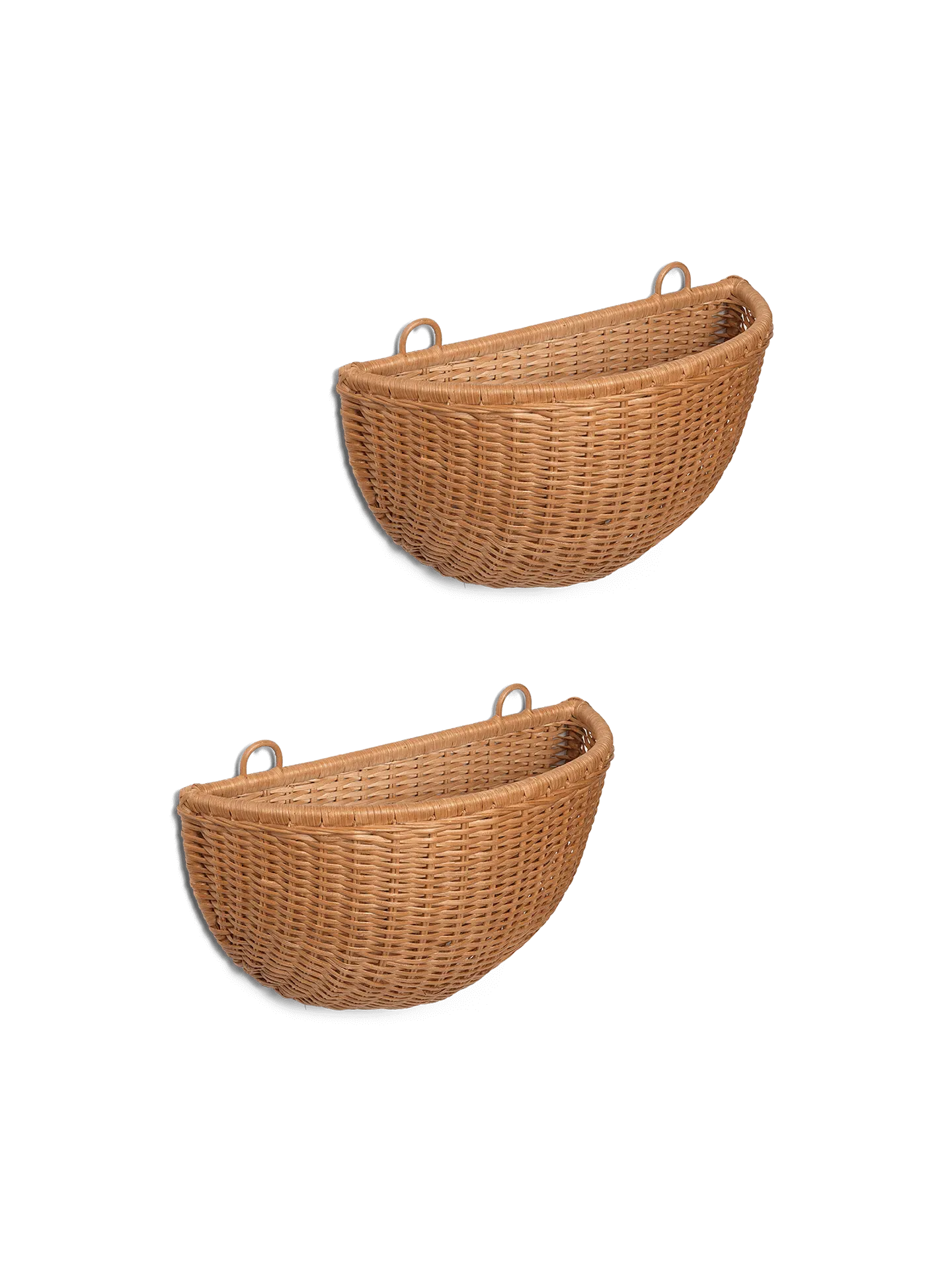 Braided Wall Pockets Set of 2 - Natural, Rattan