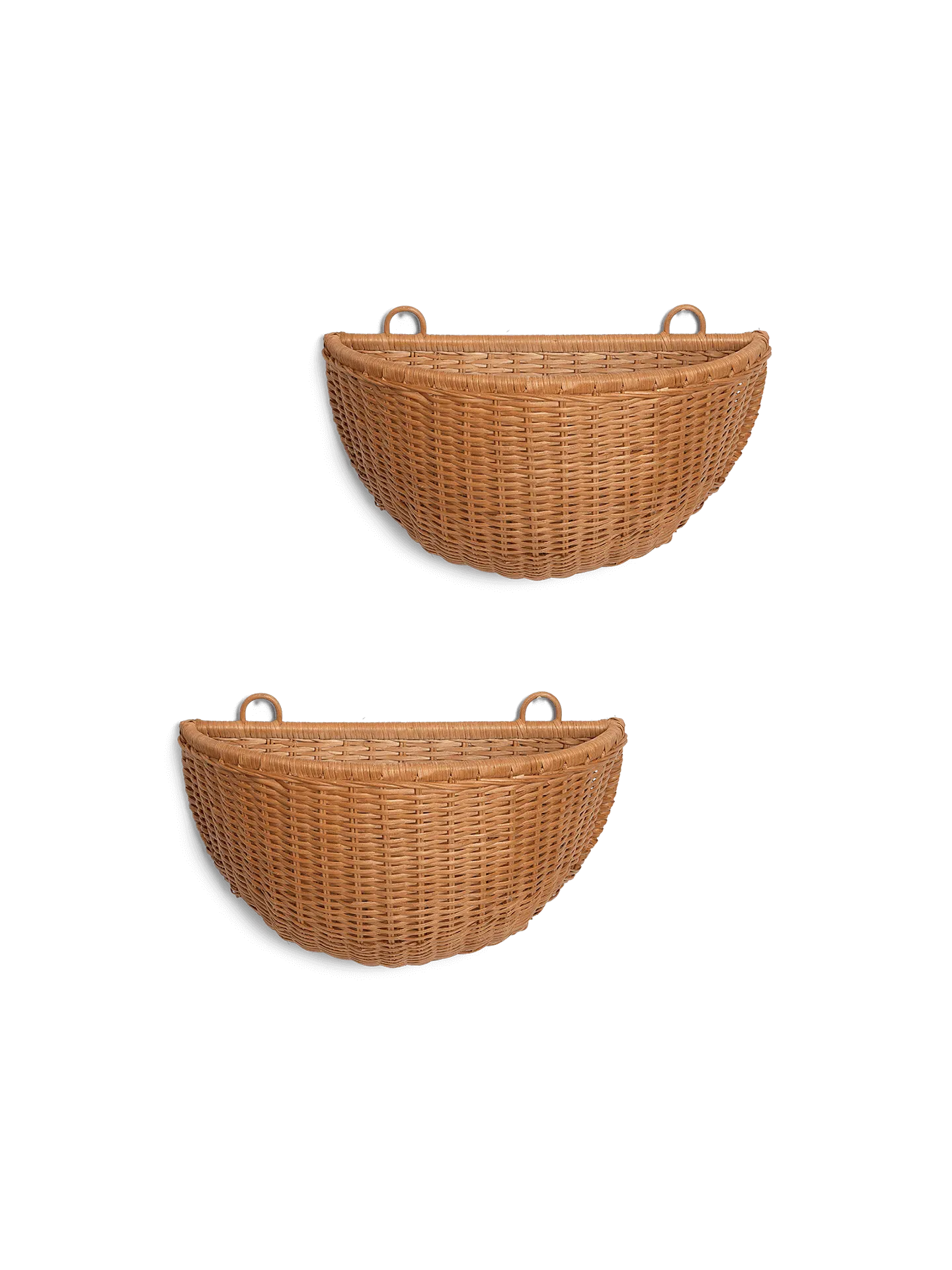 Braided Wall Pockets Set of 2 - Natural, Rattan image