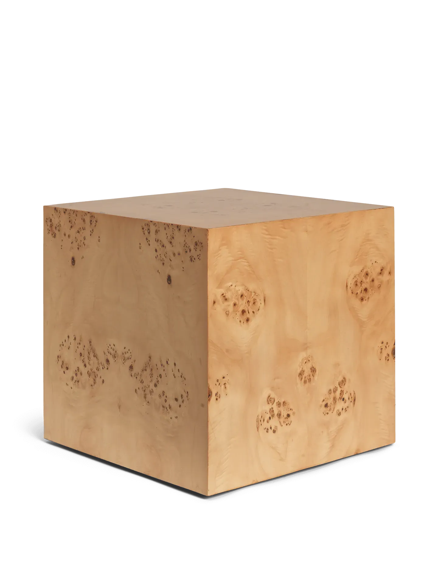 Burl Cube Side Table - Natural image