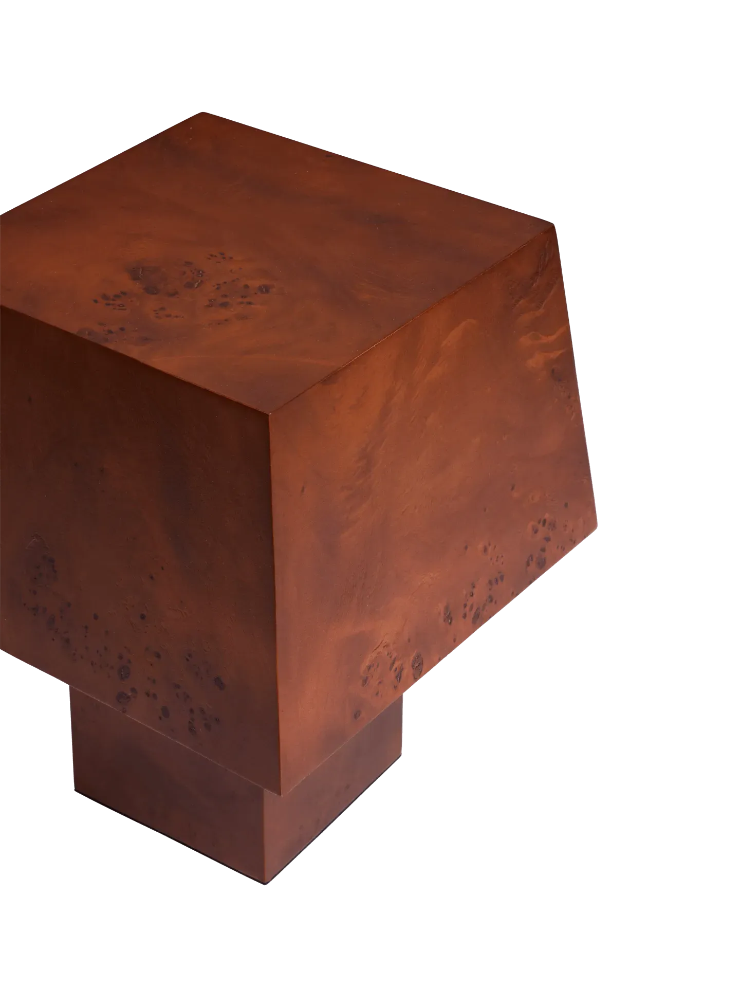 Burl Table Lamp - Dark Stained Burl