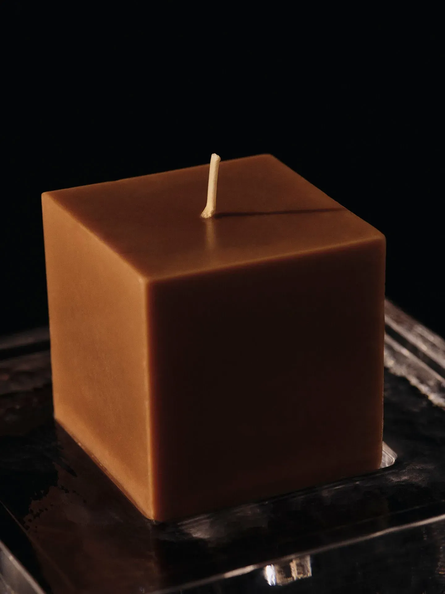 Burren Block Small Square Candle - Bronze