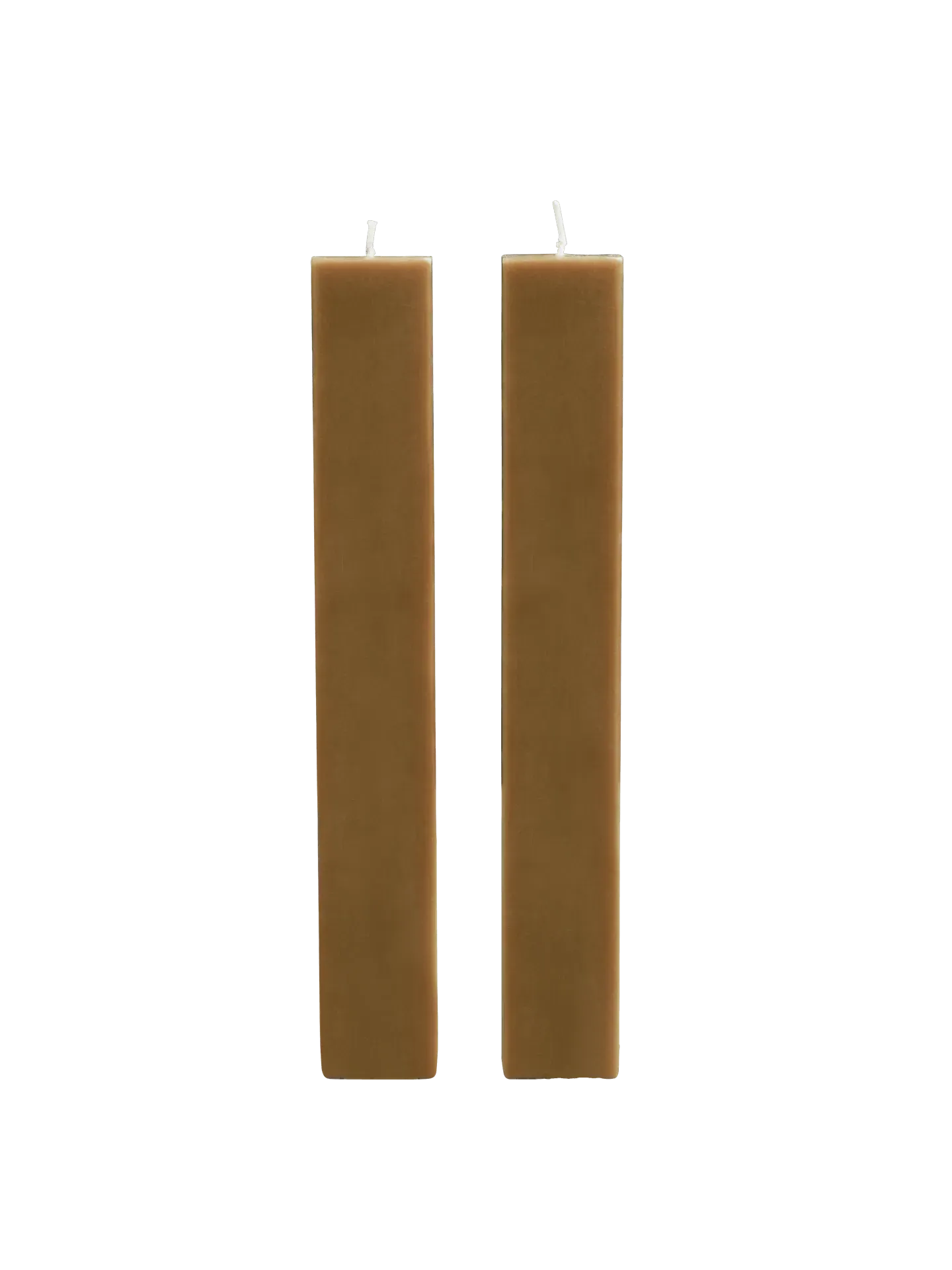 Burren Square Pillar Candles Set of 2 - Bronze