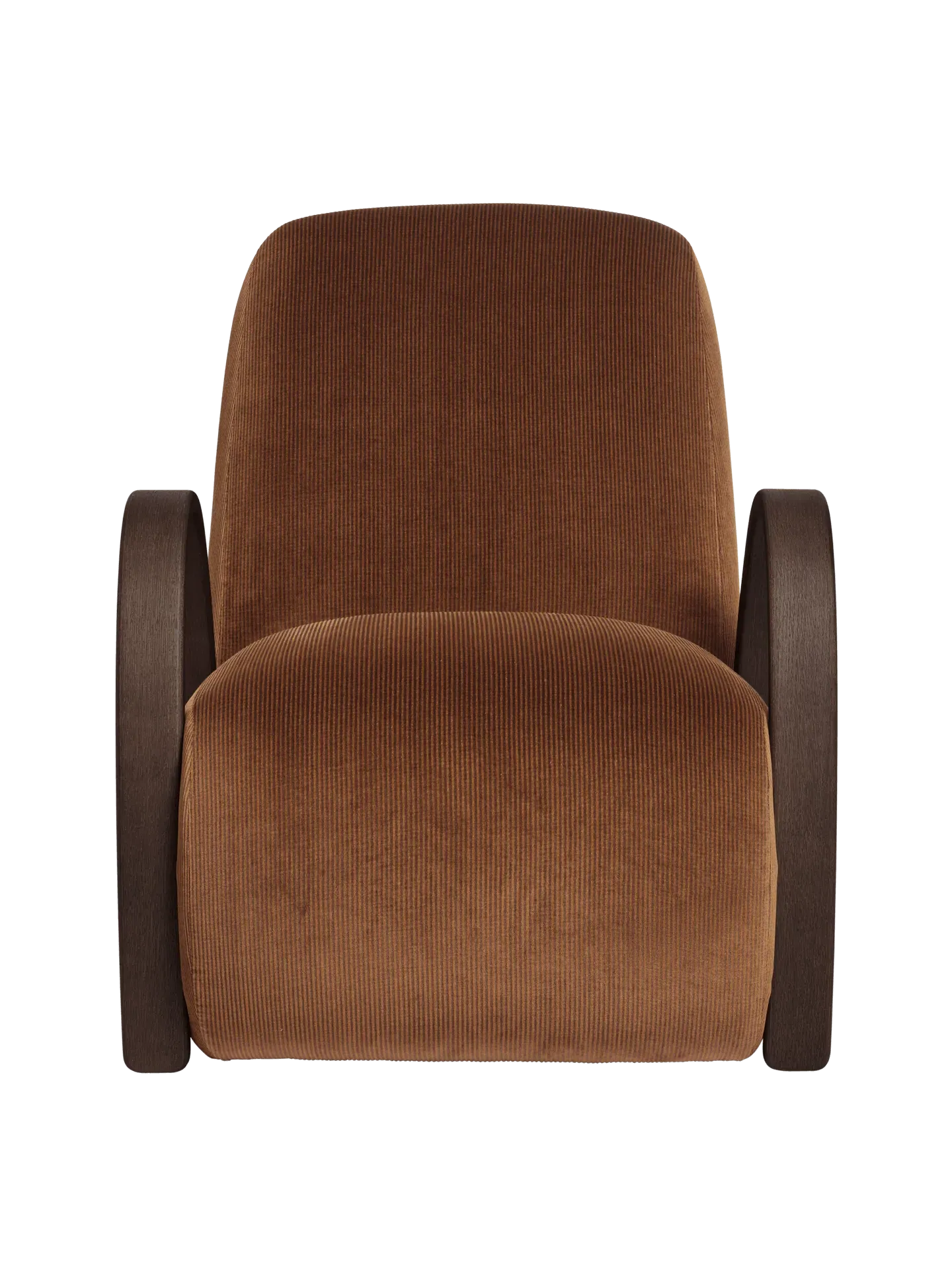 Buur Lounge Chair - Rust, Devoré Velvet