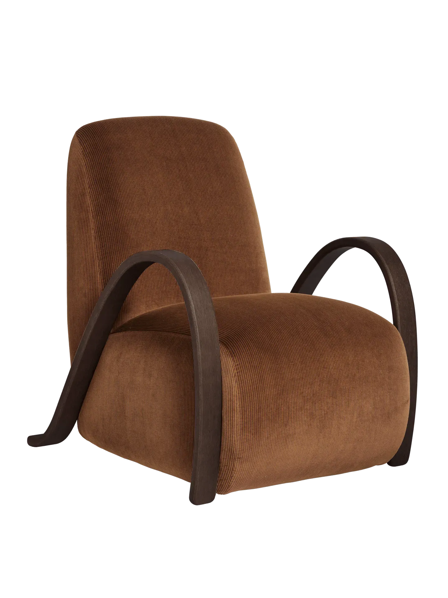 Buur Lounge Chair - Rust, Devoré Velvet
