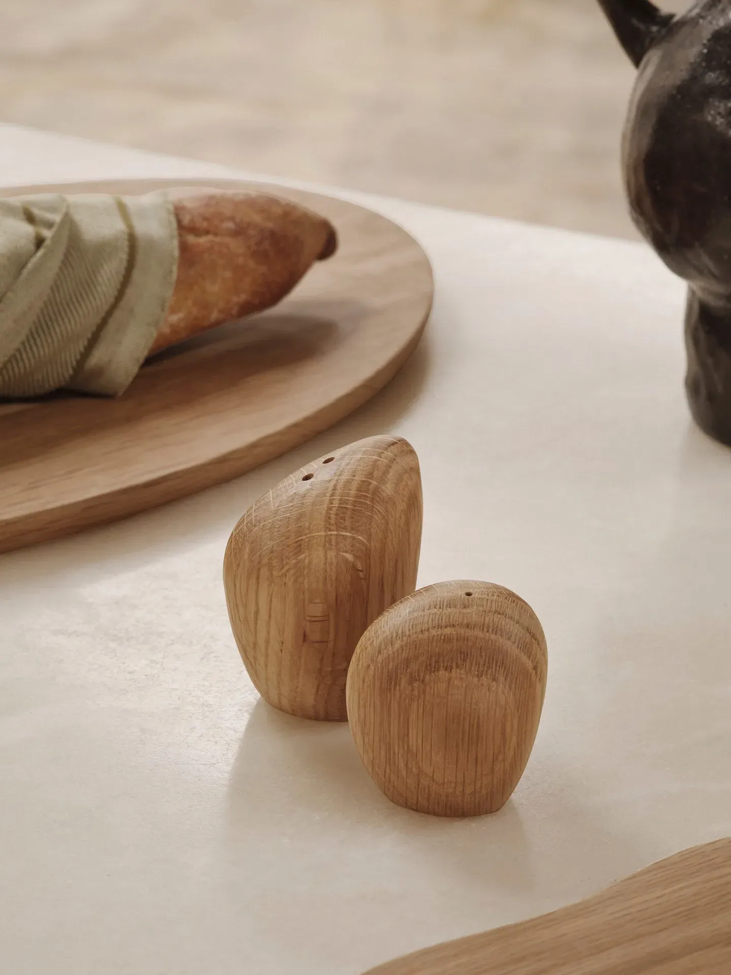 Cairn Salt and Pepper Shakers Set of 2 - Oak, Wood
